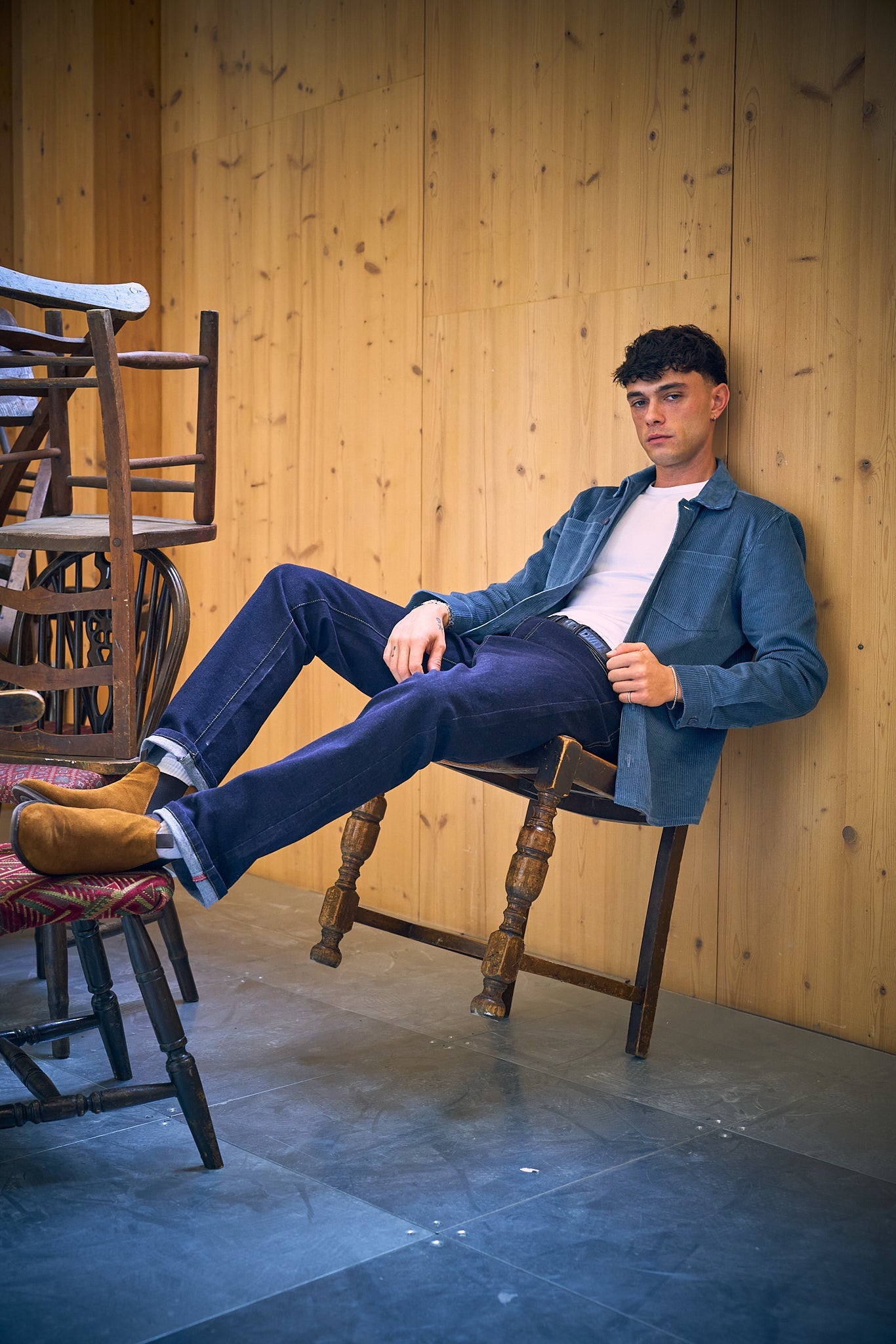 Bart Corduroy Overshirt - Blue - Wear London