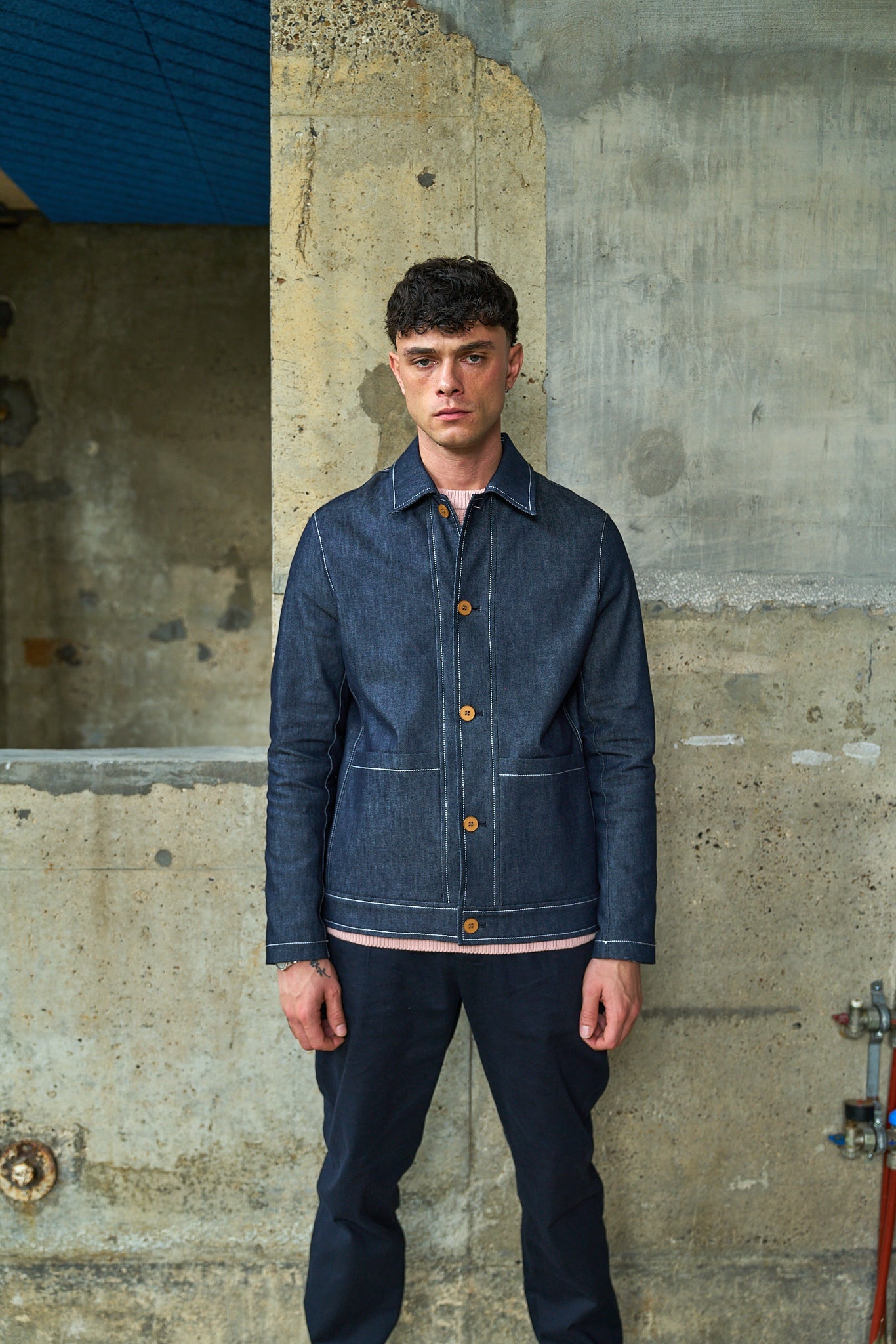 Premium Regency Shacket - Stay Blue Denim