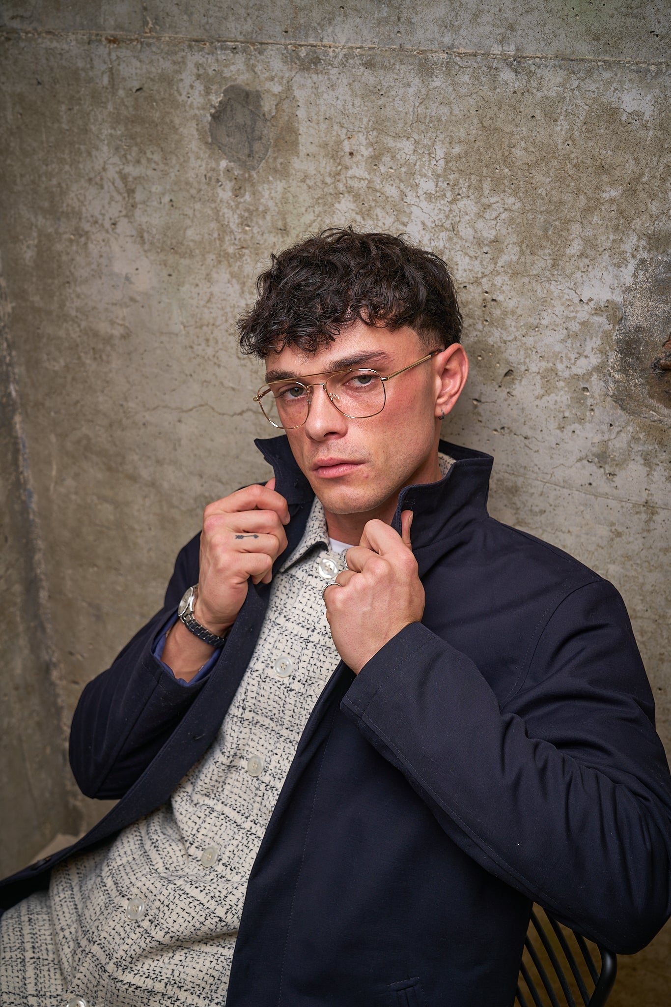 Bart Frame Overshirt - Ecru / Black - Wear London