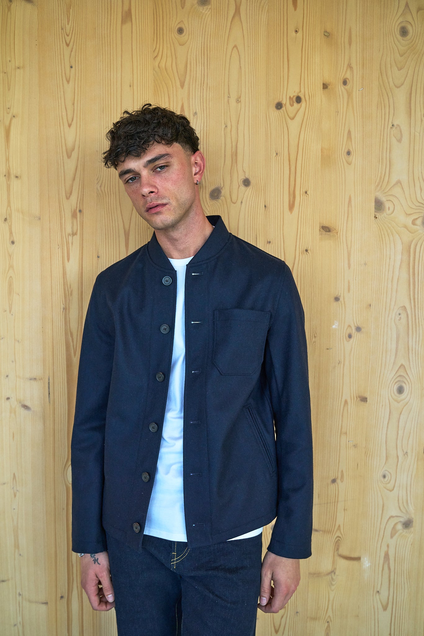 Aldgate Shacket - Navy Wool - Wear London