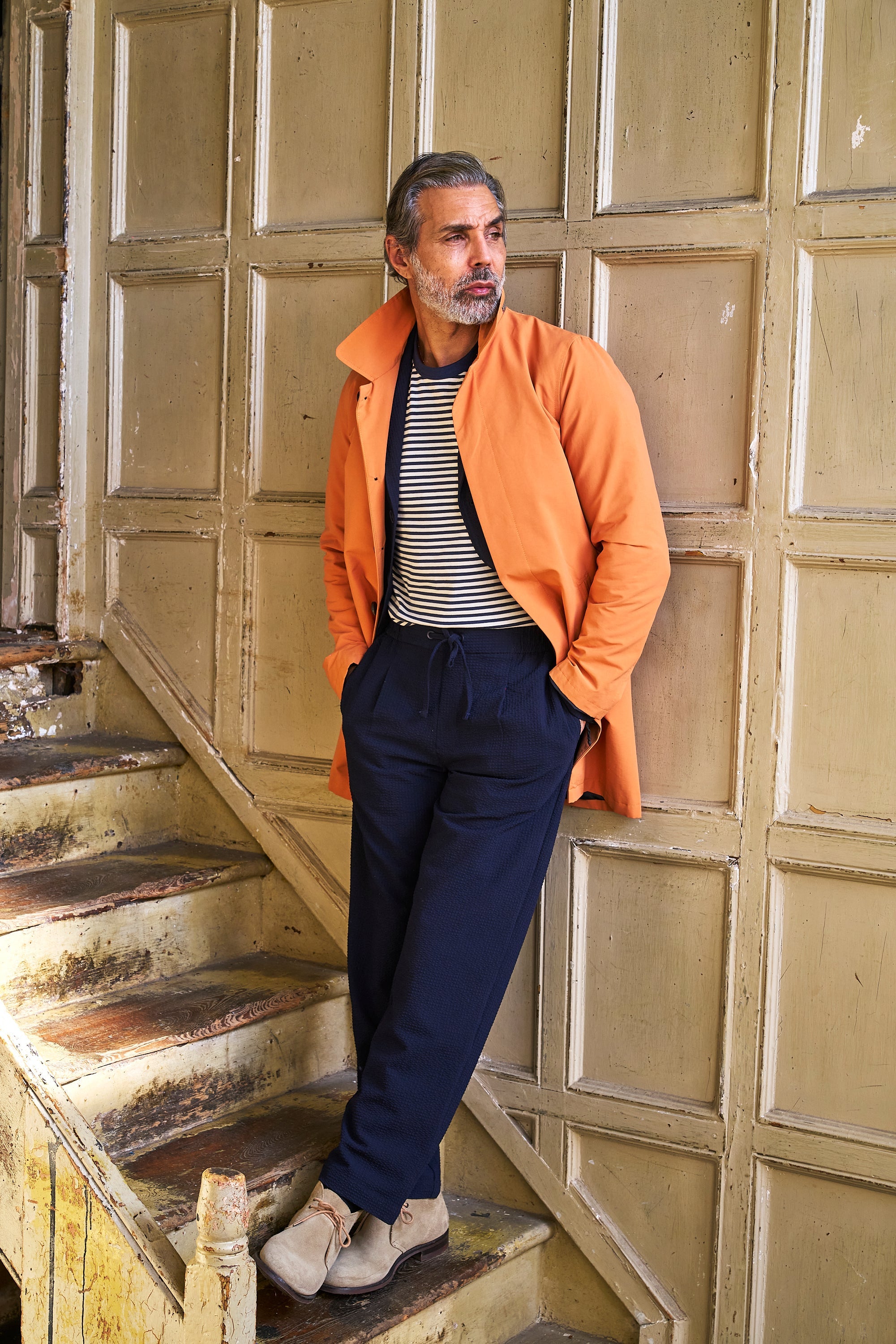 London Spring Lined Rain Mac - Orange - Wear London
