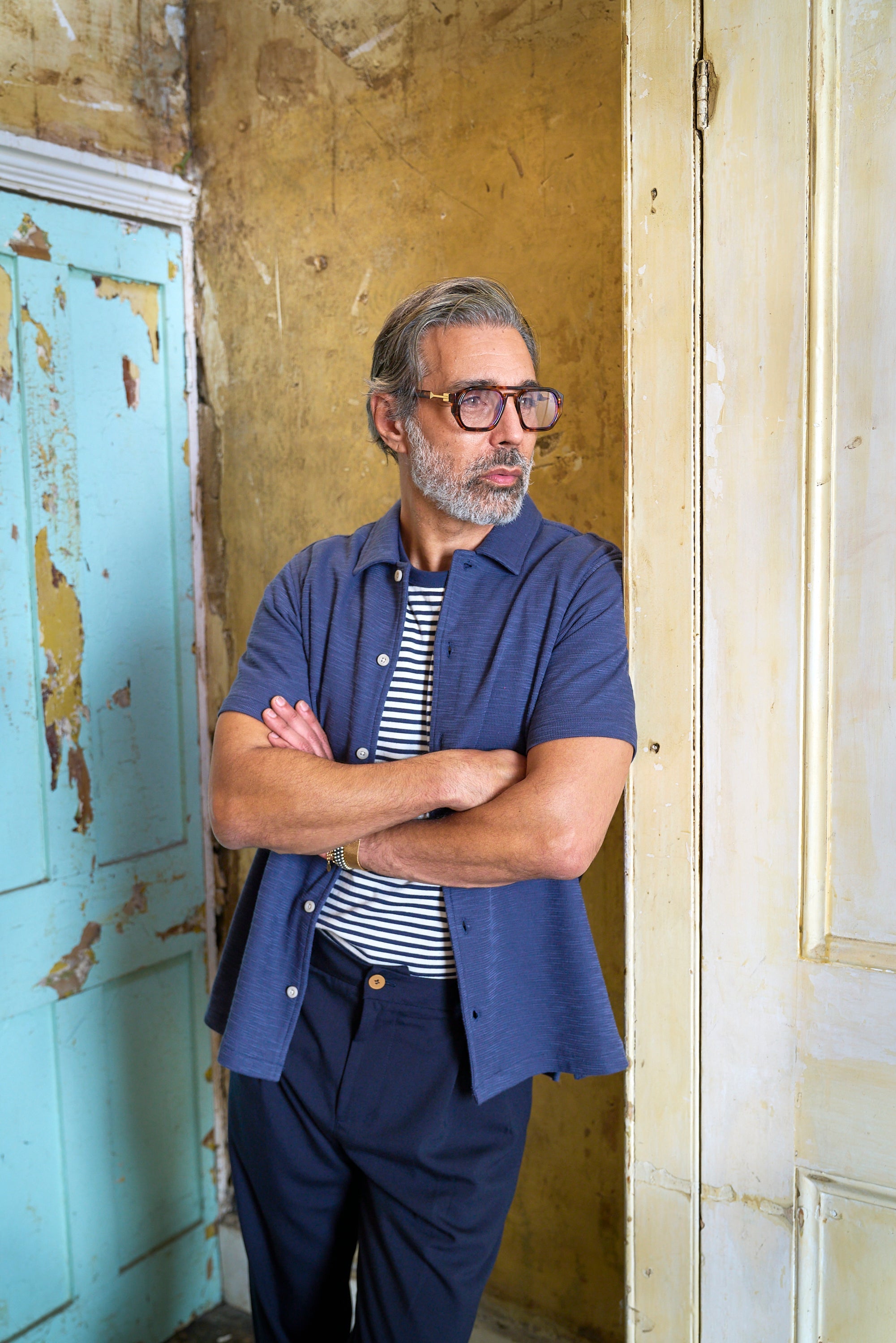 Kane - Revere Short Sleeve Shirt - Indigo - Wear London