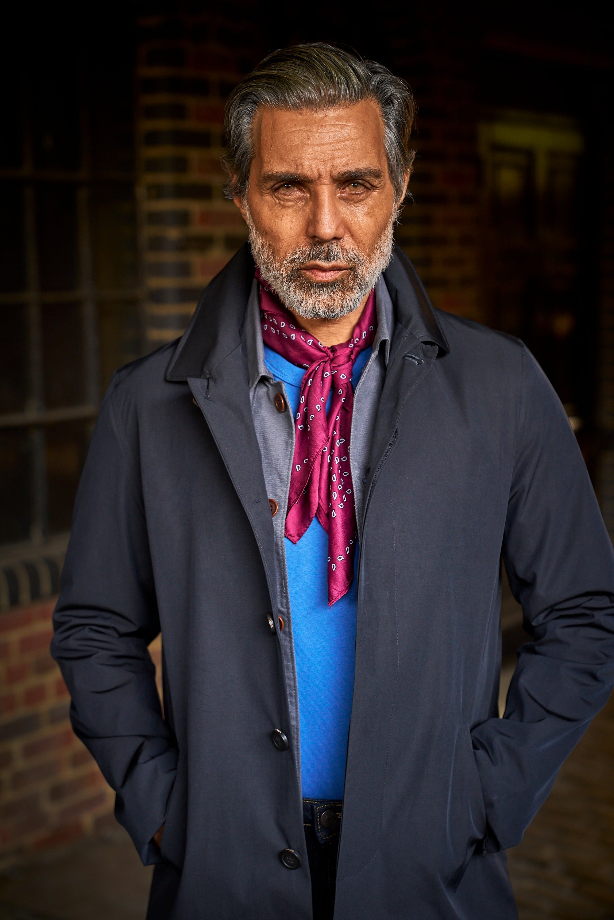 London Spring Lined Rain Mac - Navy Blue - Wear London