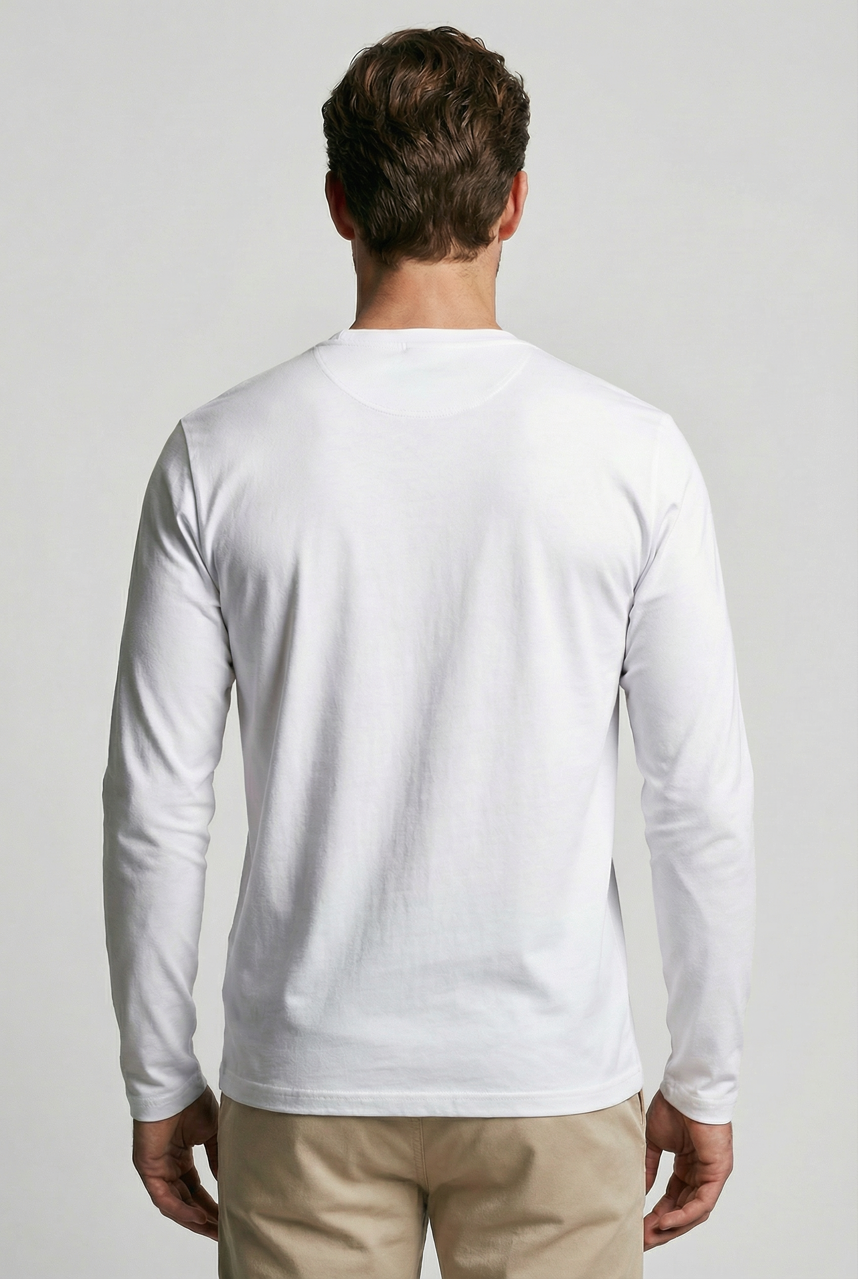 Bevis Long Sleeve Cotton t-shirt - White - Wear London