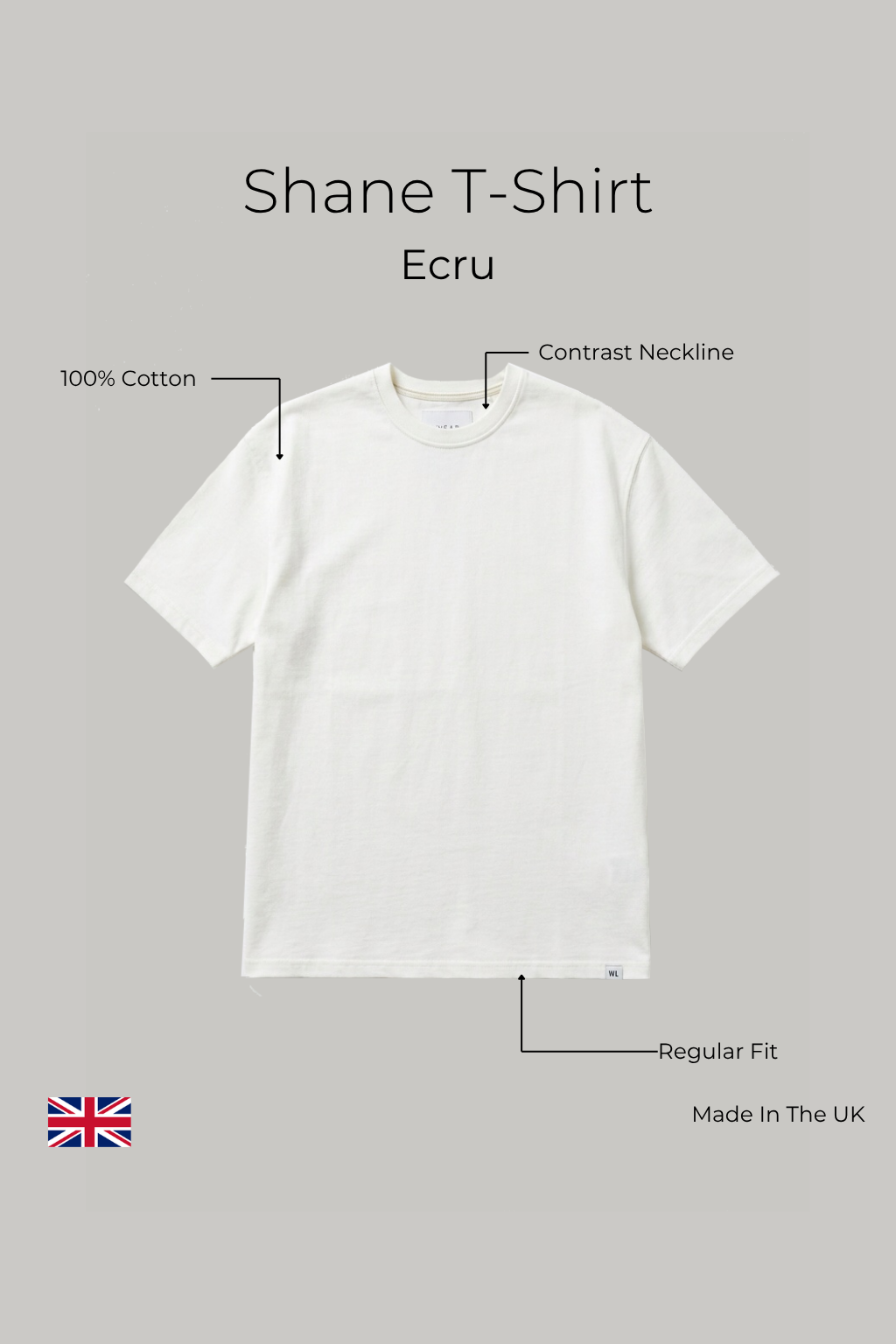 Shane - T shirt - Ecru - Wear London
