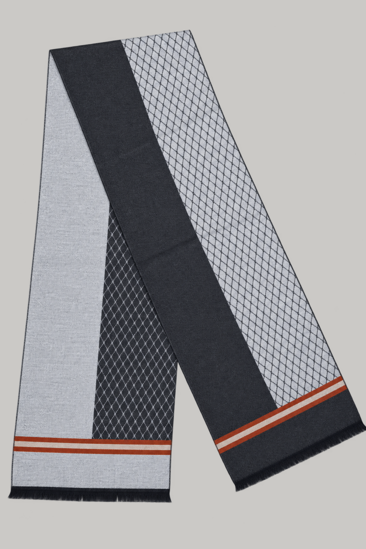 Scarf - Cross / Plain Charcoal - Wear London