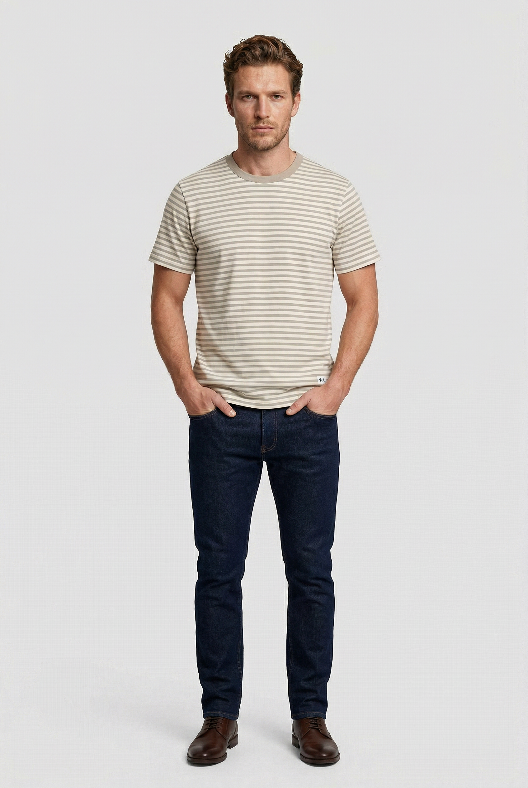 Gerard - Stripe T-Shirt - Off White Stone - Wear London