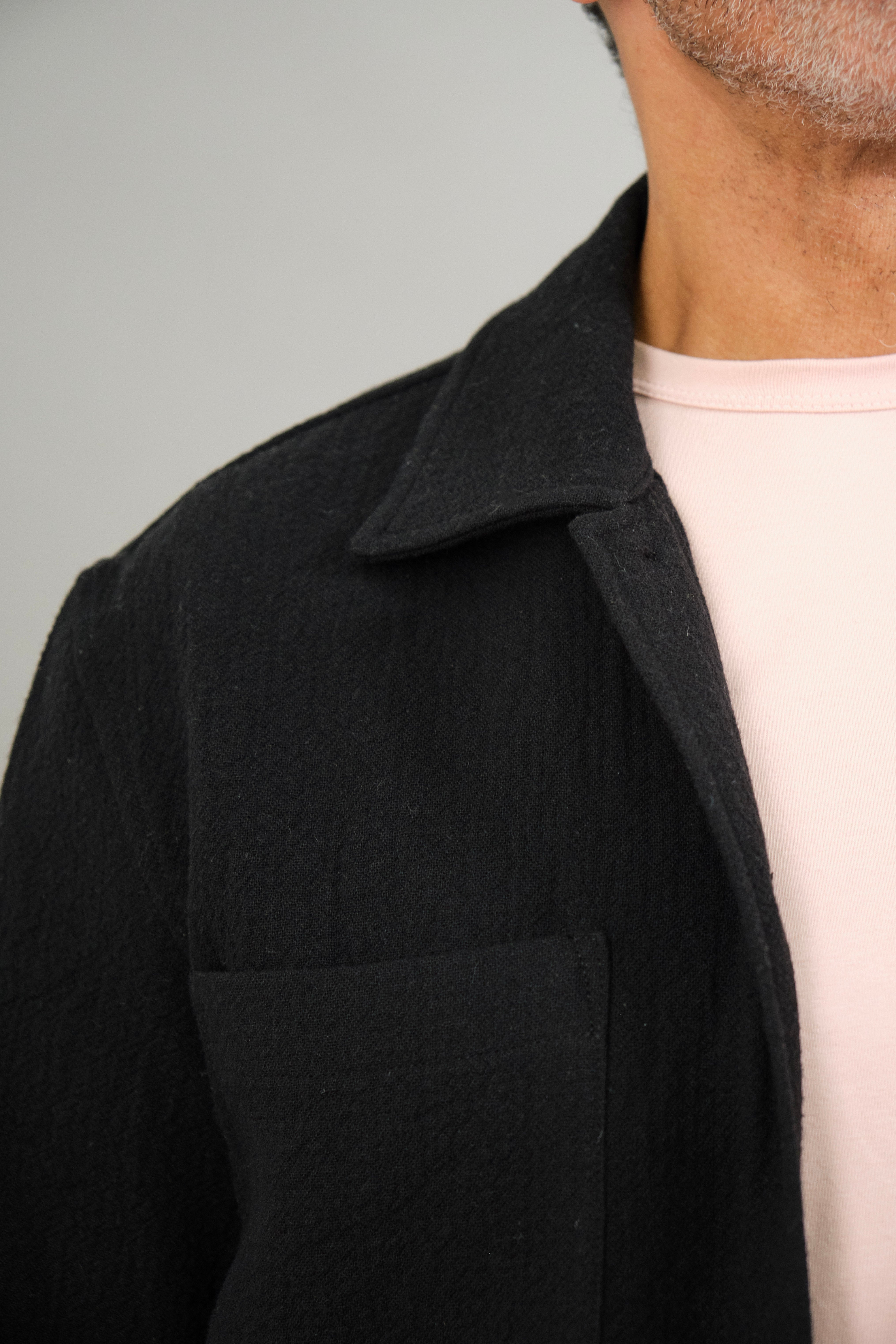 Turner Long Sleeve Shirt - Super Black - Wear London