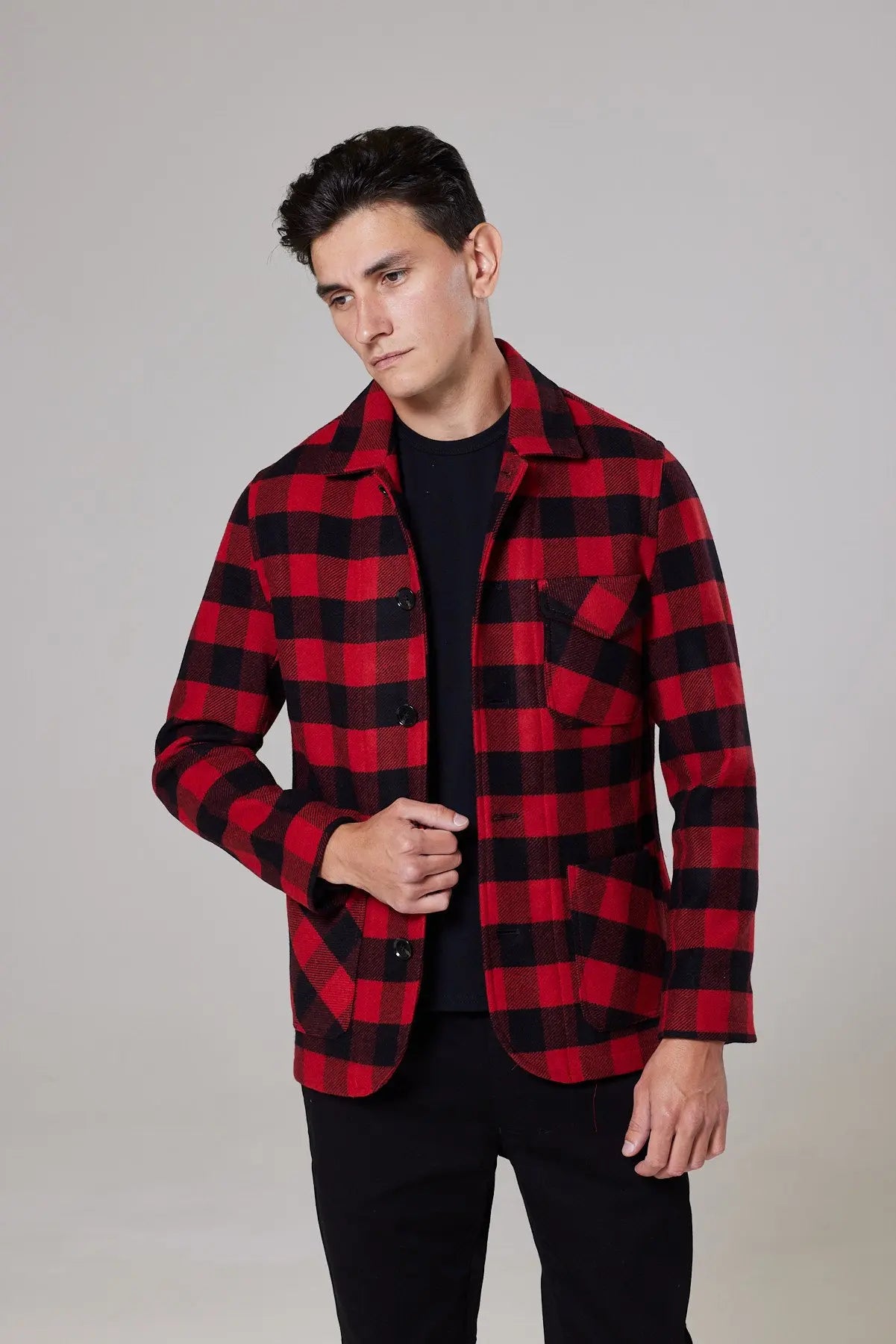 Commercial shacket - Red Check Wear London