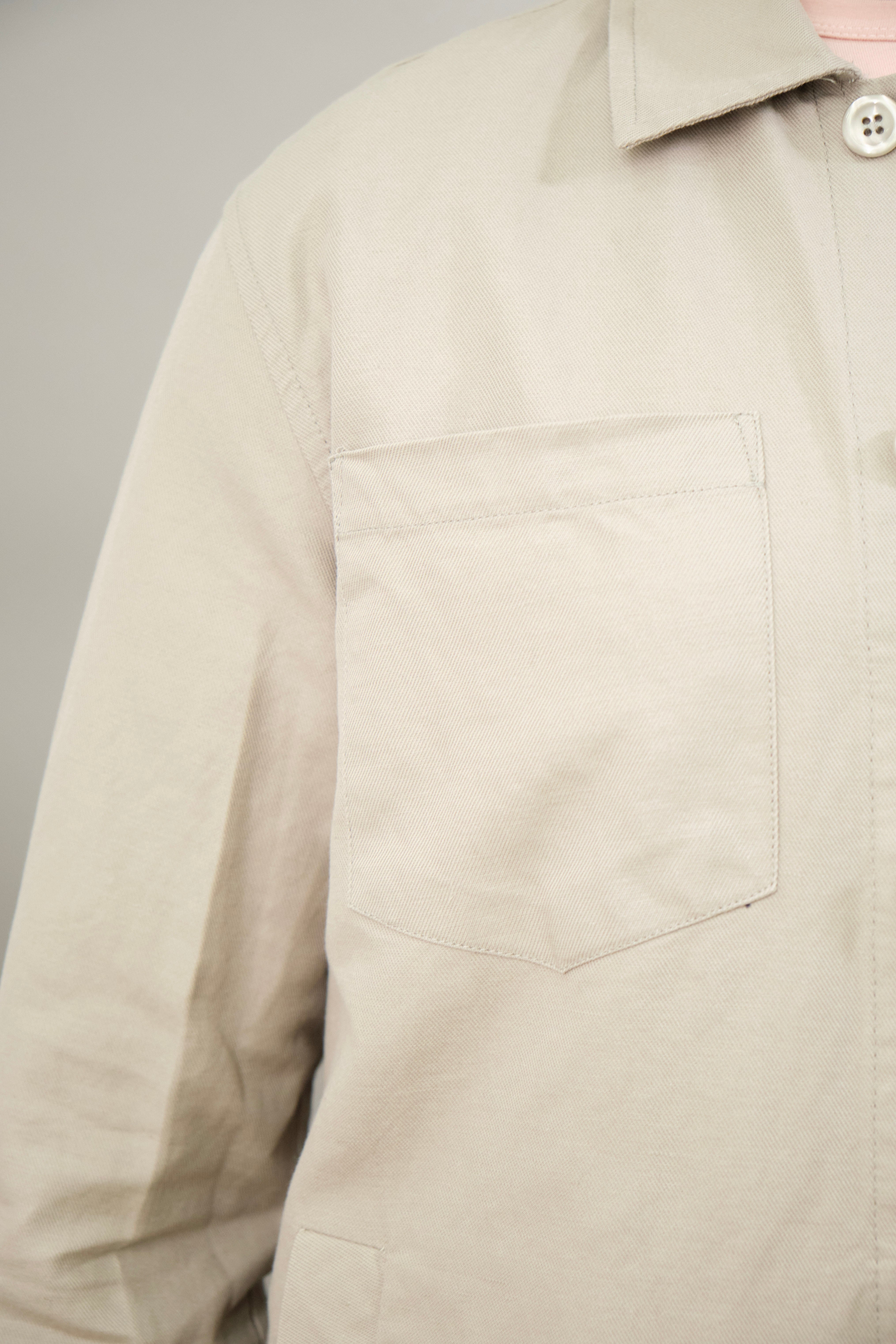 Turner Long Sleeve Shirt - Cotton Linen Stone - Wear London