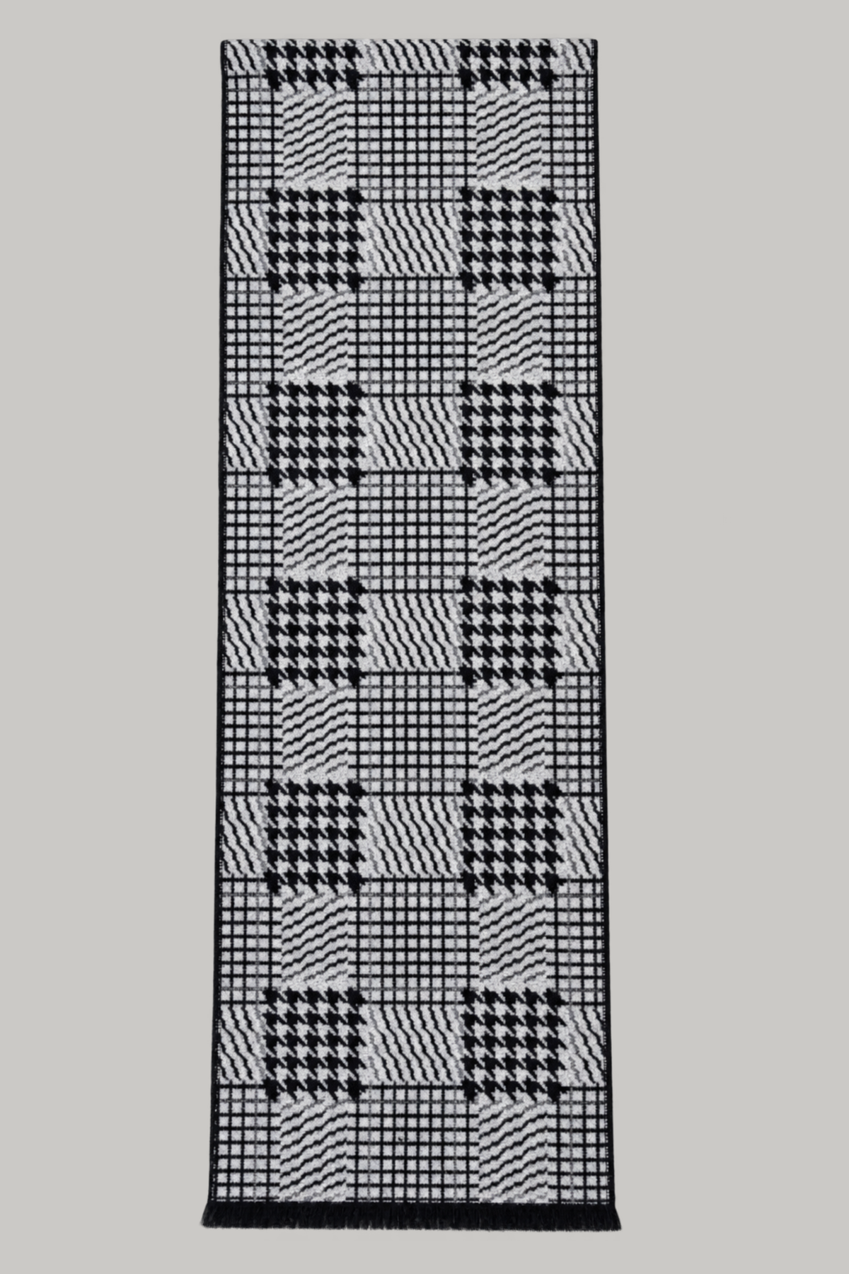 Scarf - Dogtooth Check Black - Wear London