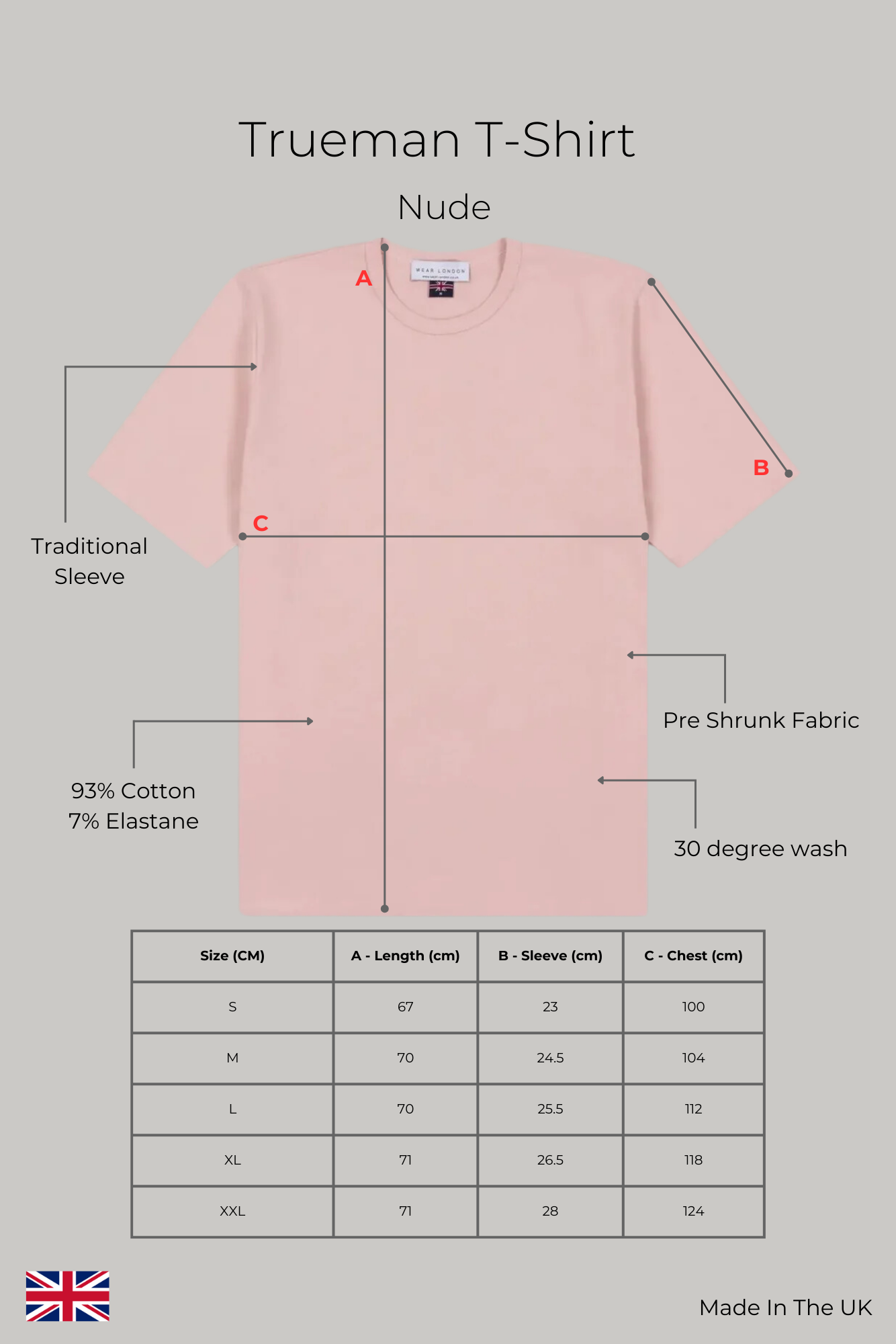 Trueman T-Shirt - Nude - Wear London