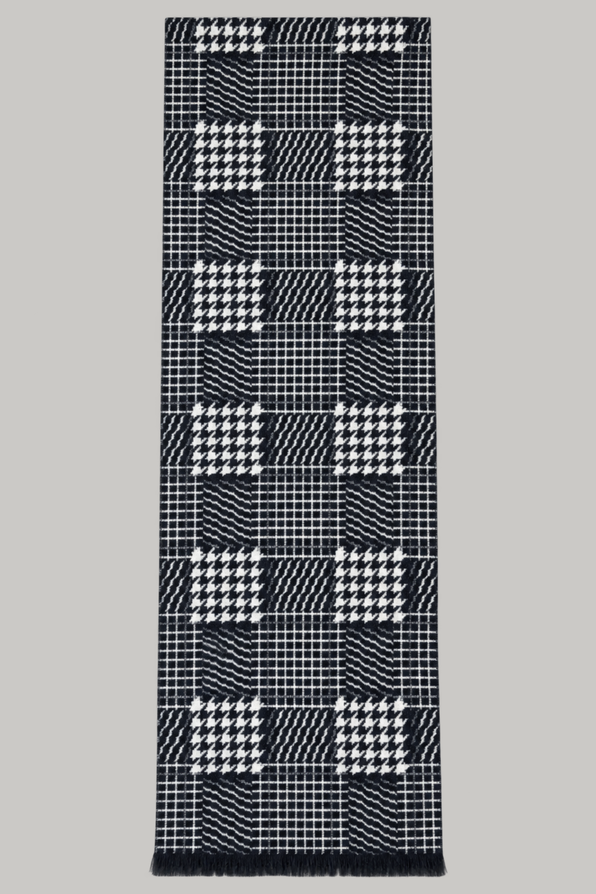 Scarf - Dogtooth Check Black - Wear London