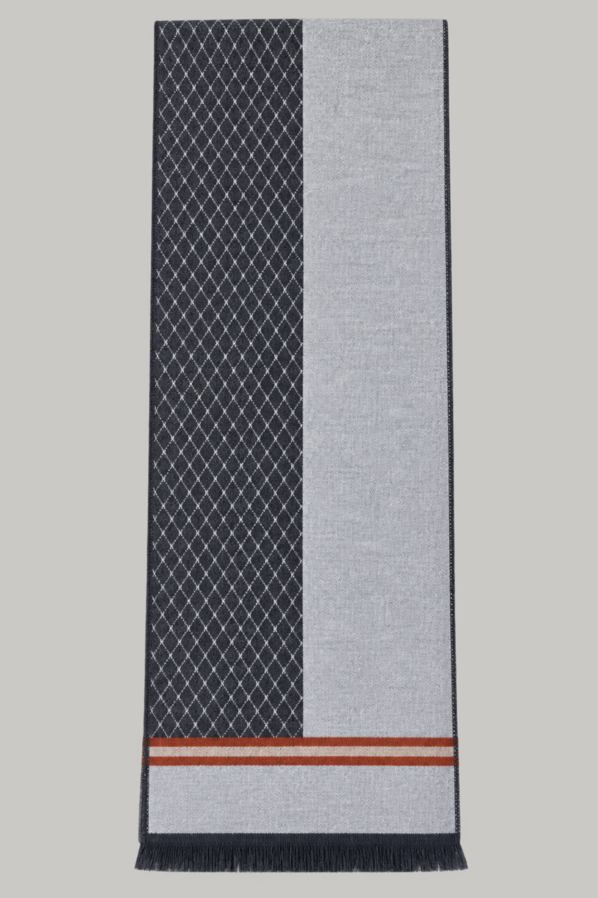 Scarf - Cross / Plain Charcoal - Wear London