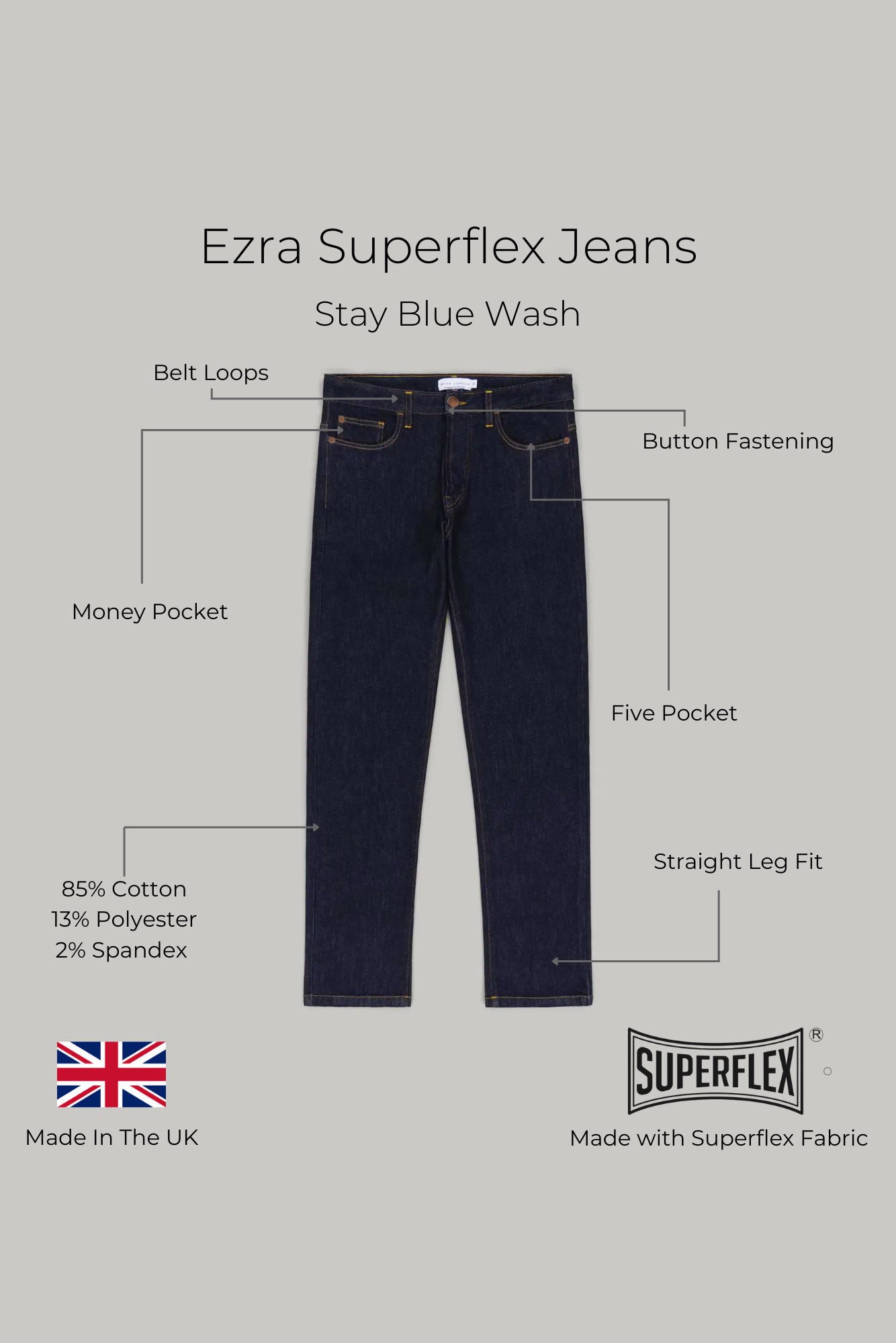 Ezra Jean - Stay Blue Wash - Wear London
