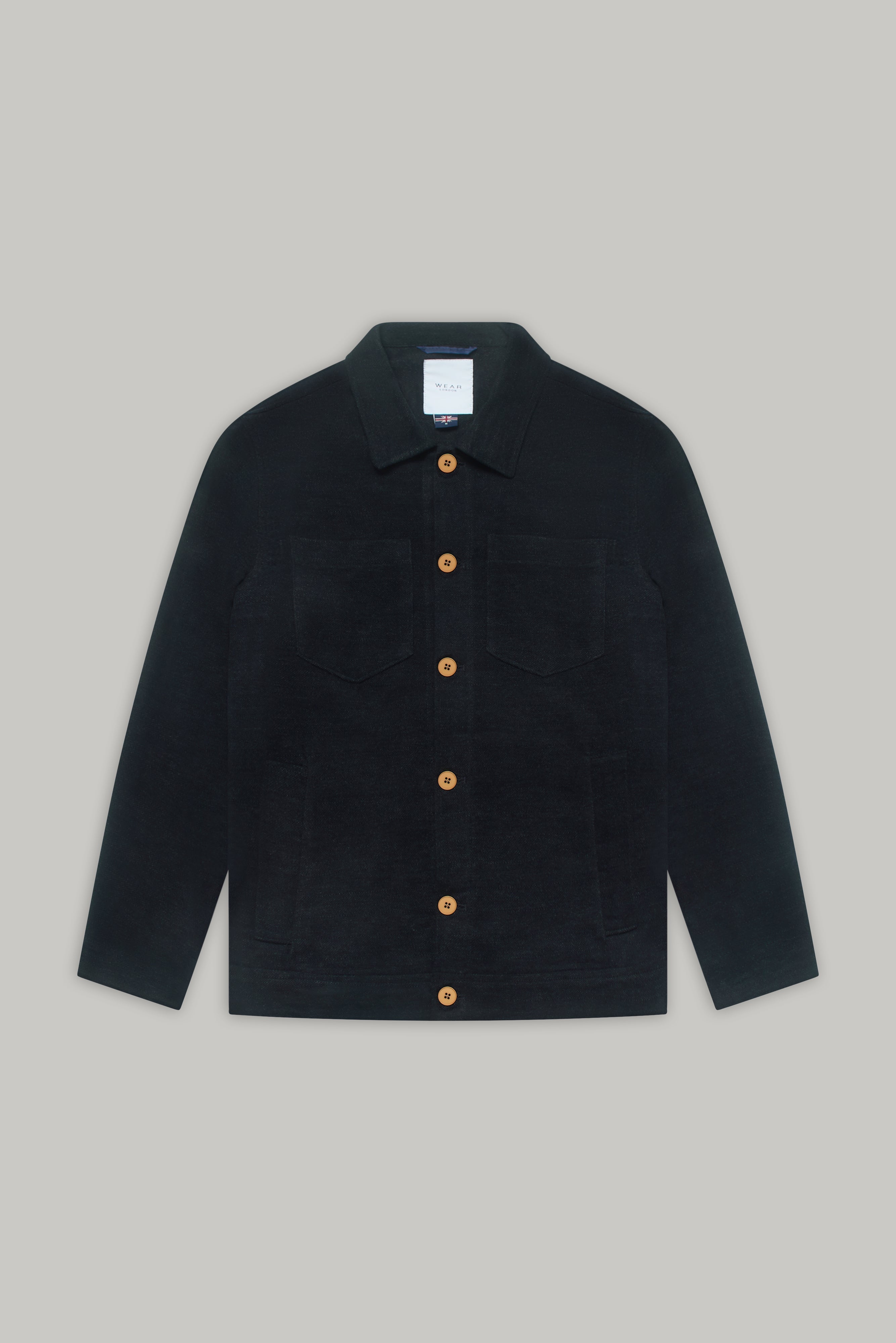 Turner Shacket - Charcoal Herringbone Moleskin - Wear London