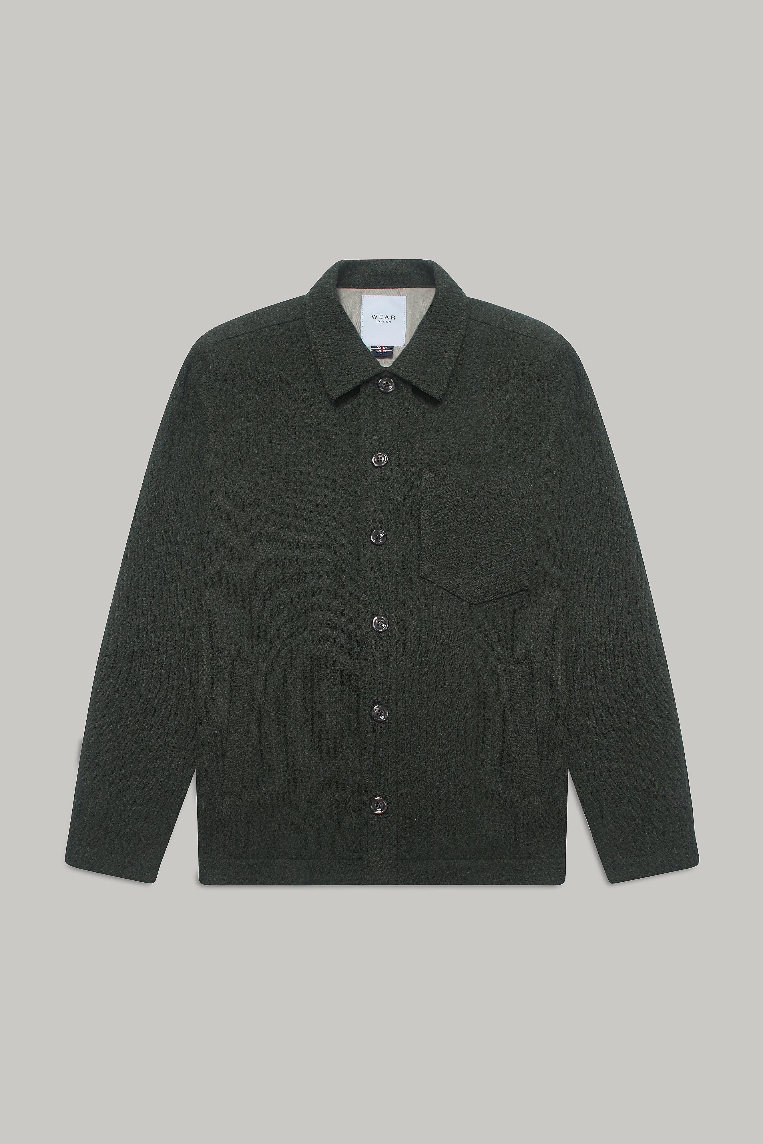 Theydon Overshirt - Olive Waffle - Wear London