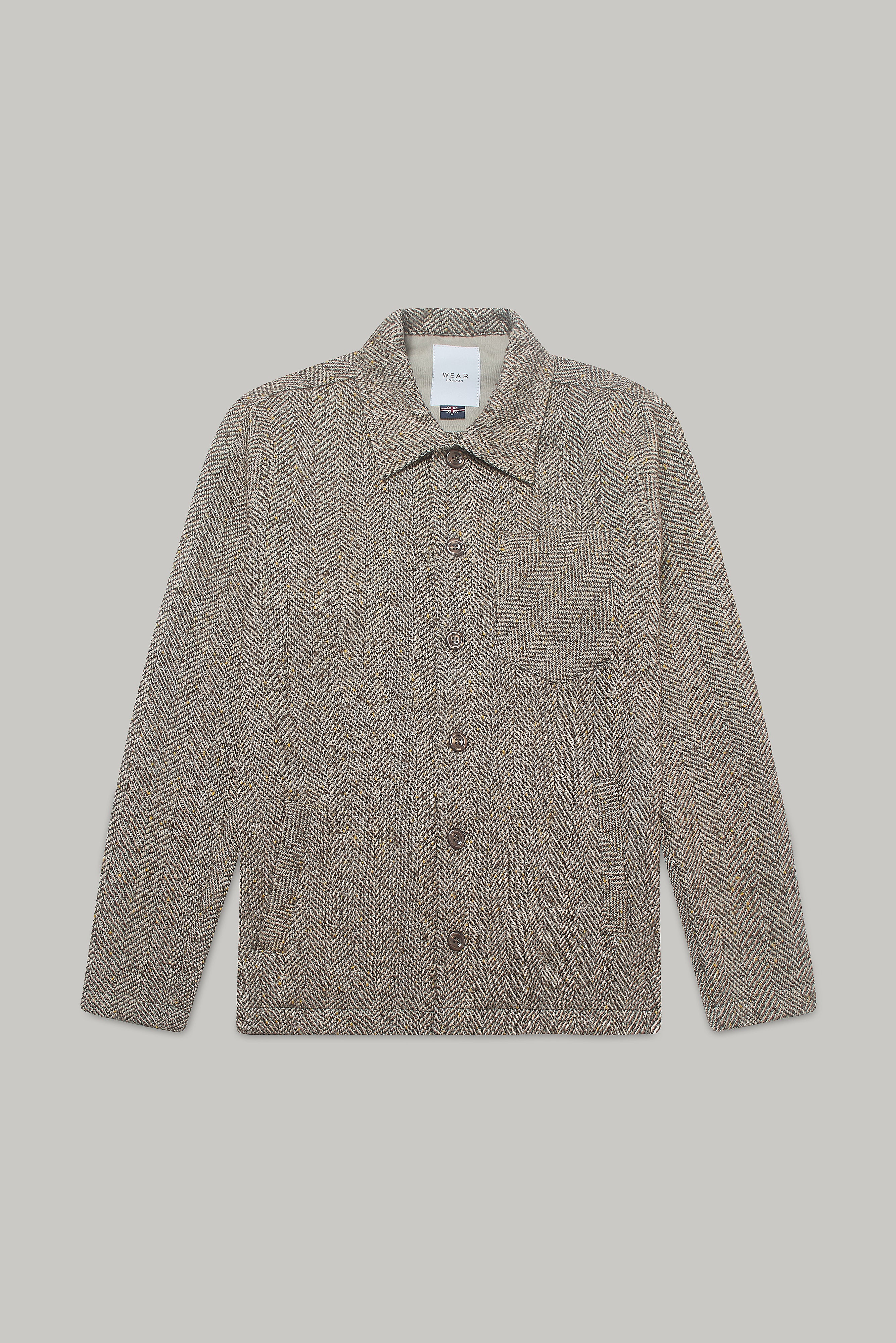 Theydon Overshirt - Herringbone Taupe - Wear London
