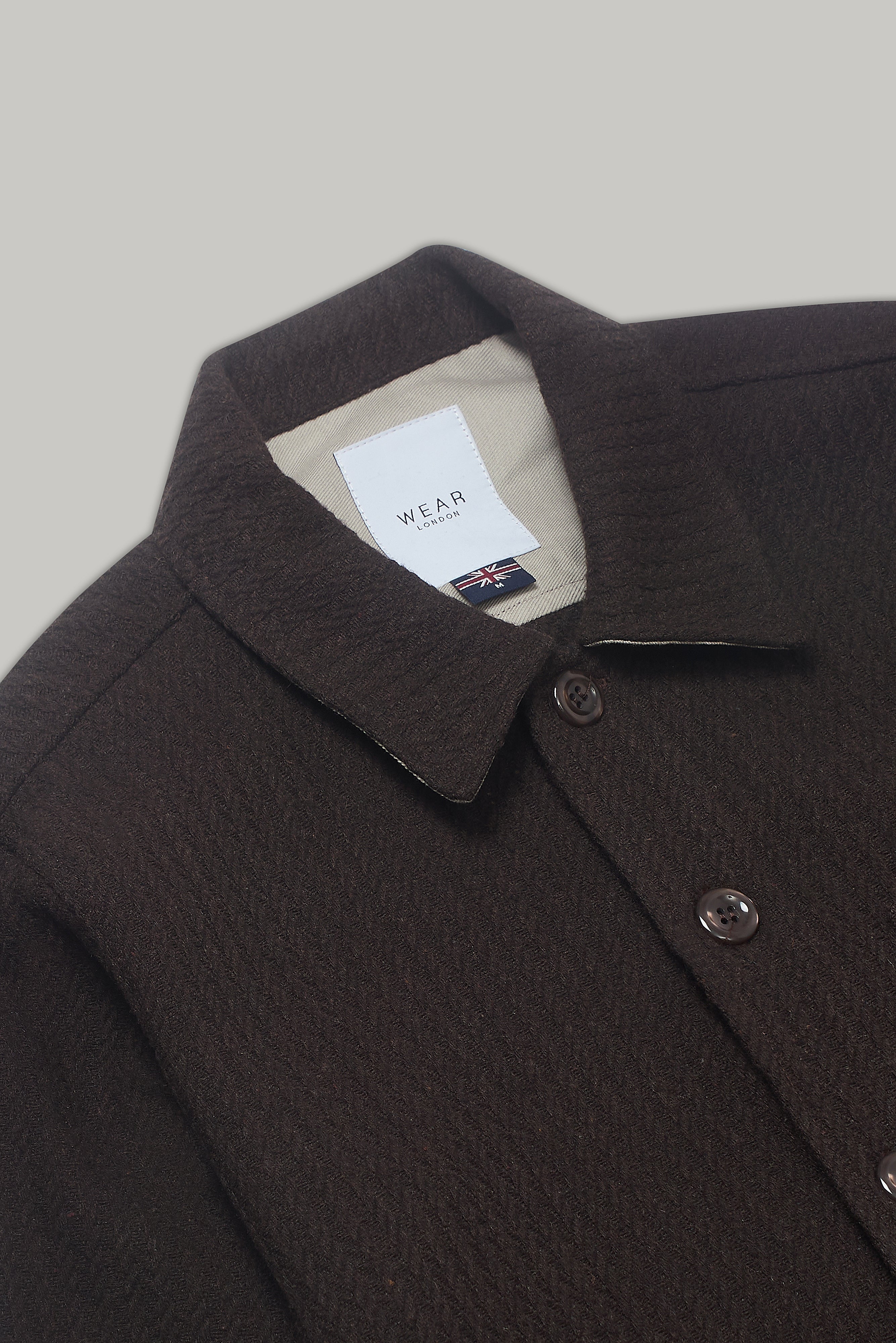 Theydon Overshirt - Chocolate Waffle - Wear London