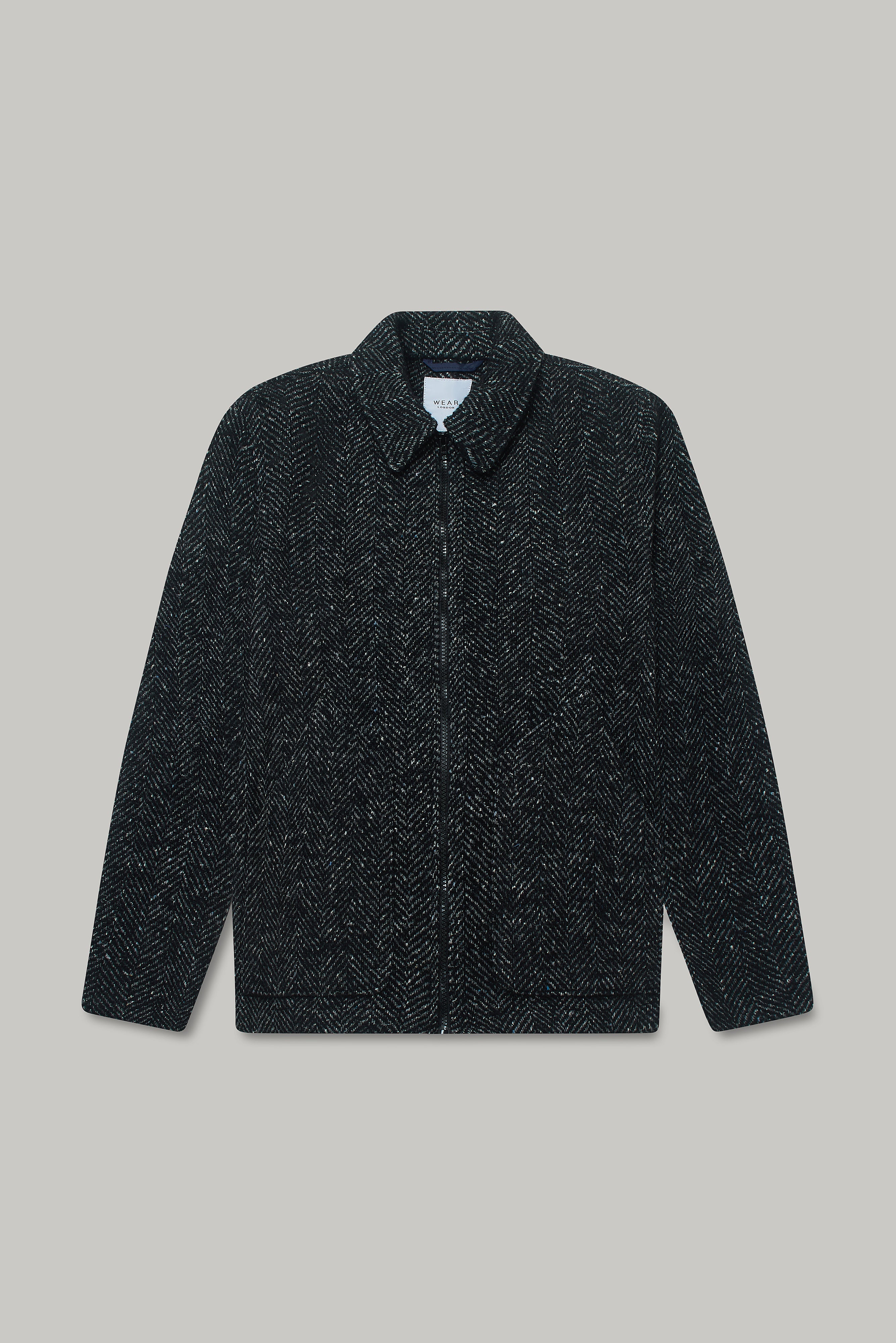 Colt Zip Shacket Unlined - Black & White Hatch - Wear London