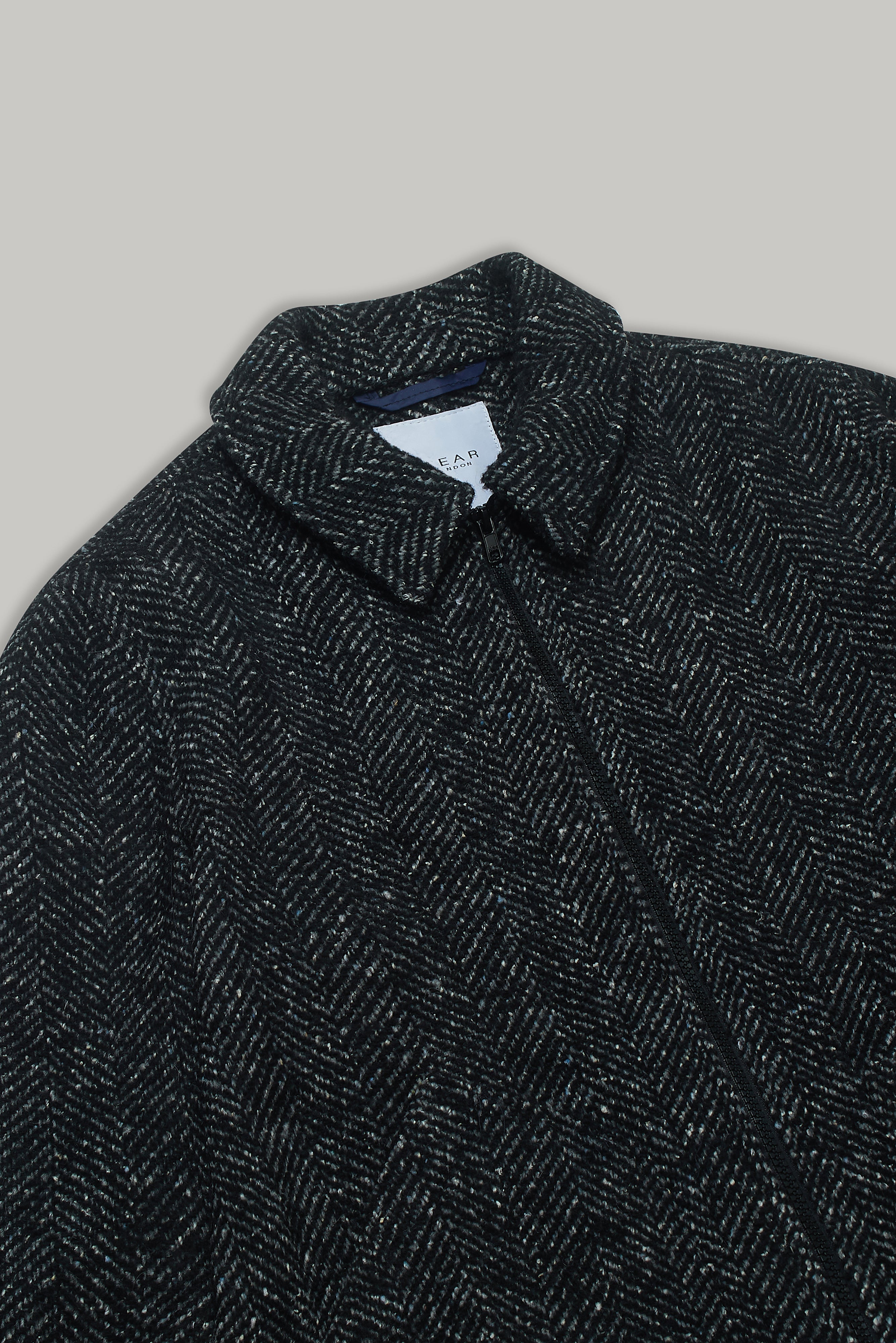 Colt Zip Shacket Unlined - Black & White Hatch - Wear London