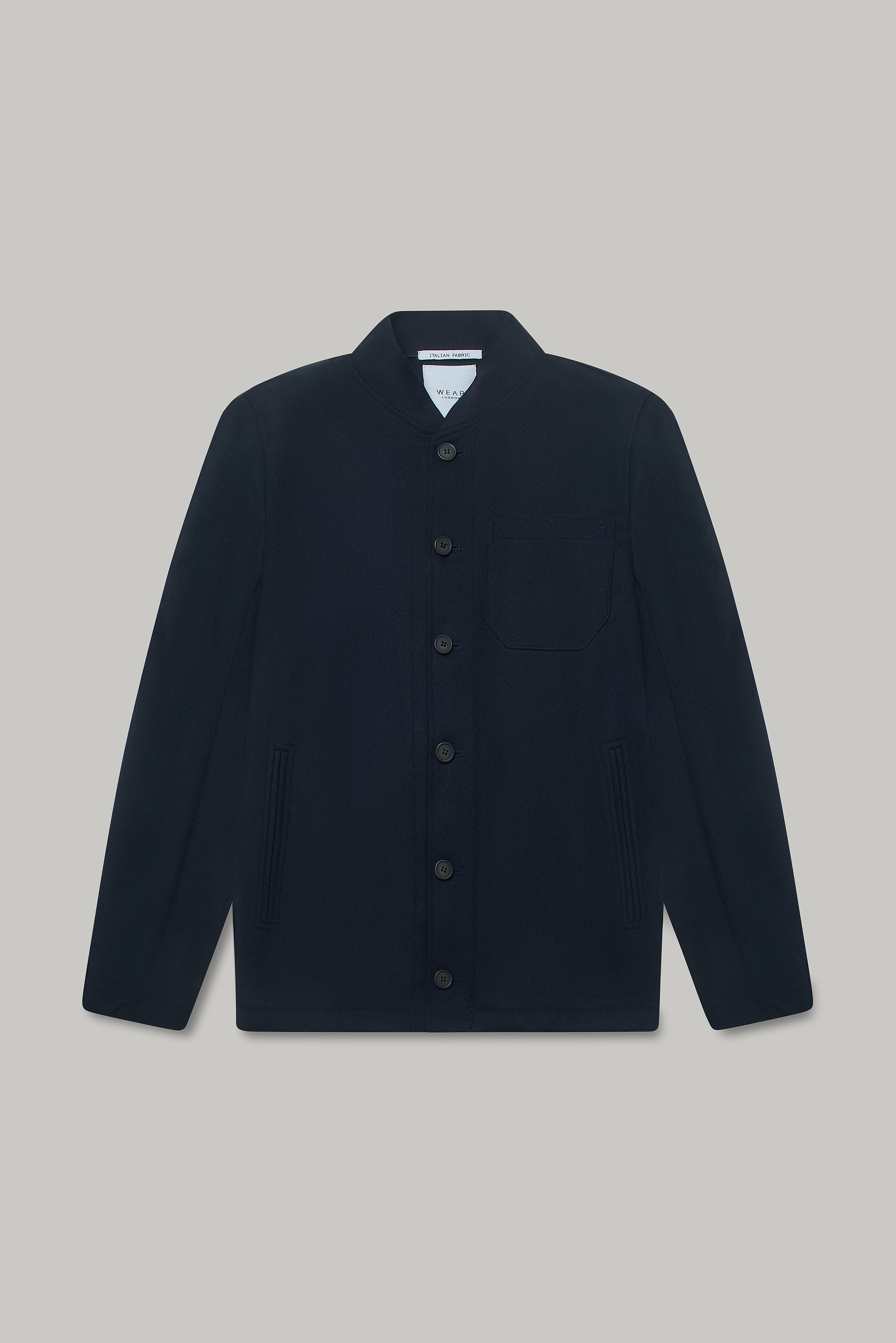 Aldgate Shacket - Navy Cashmere Wool - Wear London