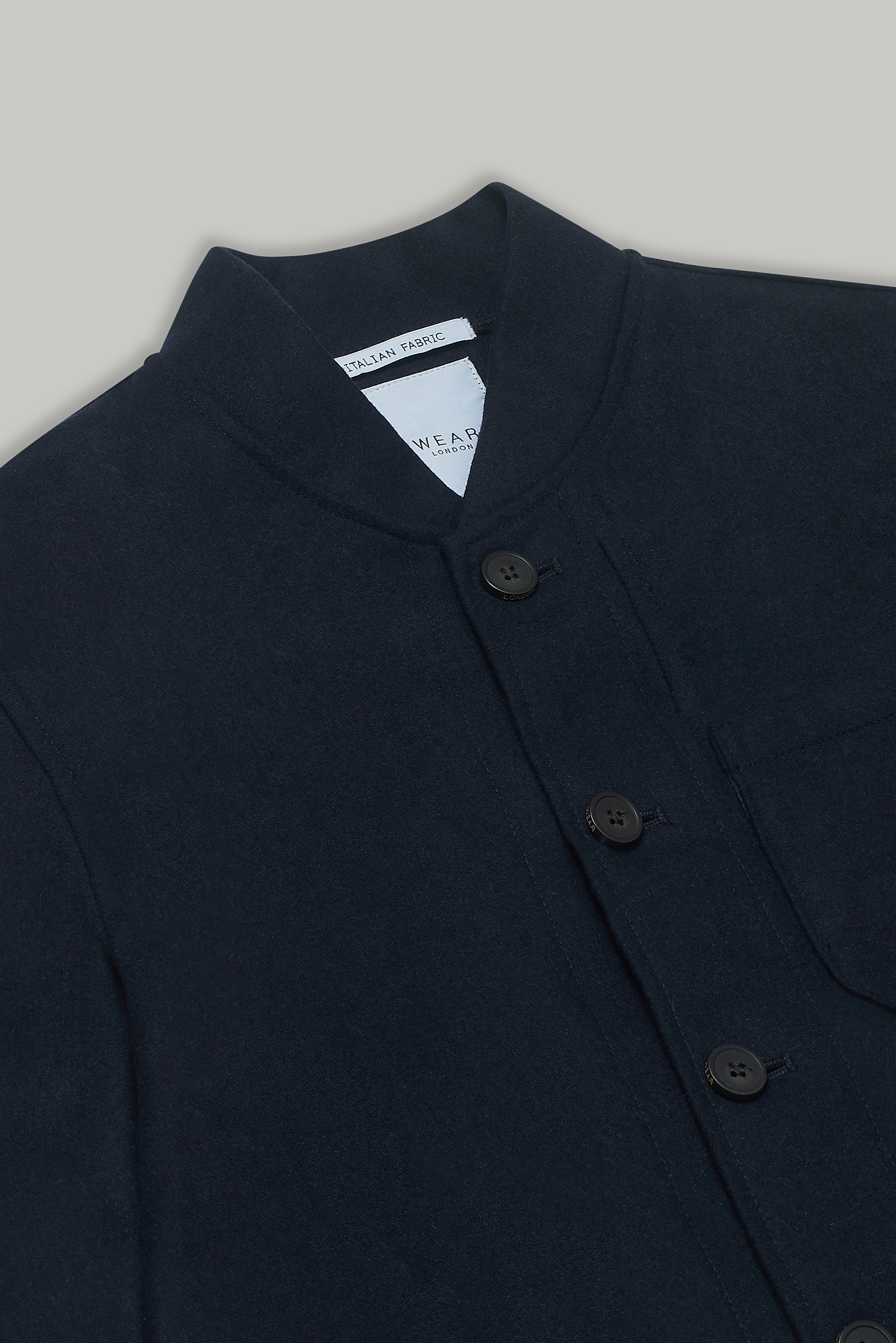 Aldgate Shacket - Navy Cashmere Wool - Wear London