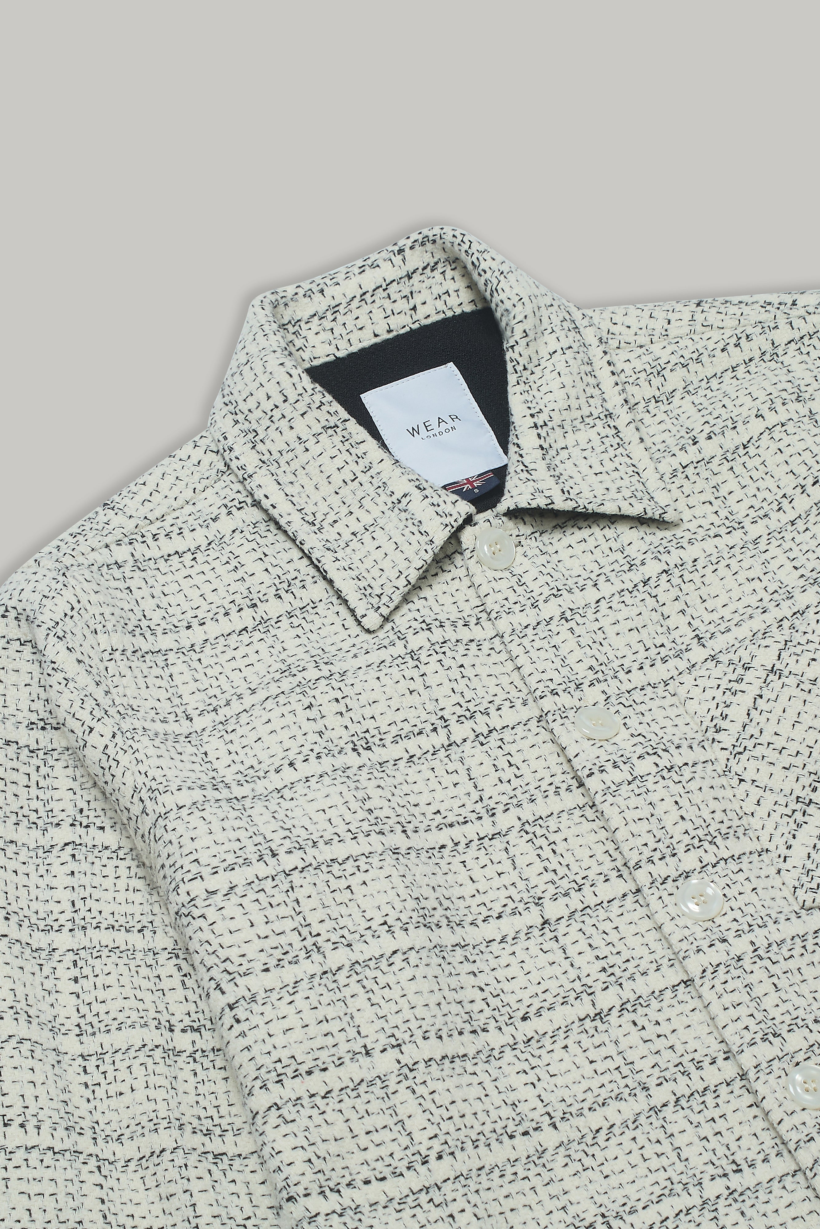 Theydon Frame Overshirt - Ecru / Black - Wear London