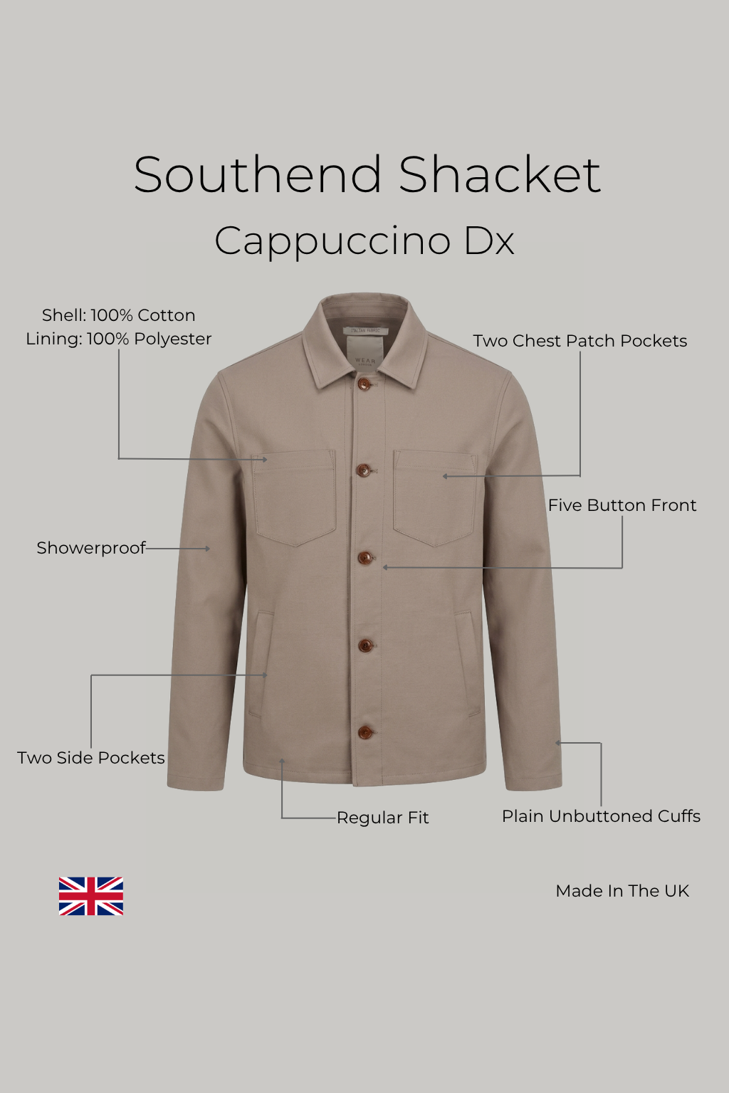 Southend Shacket - Cappuccino Dx - Wear London