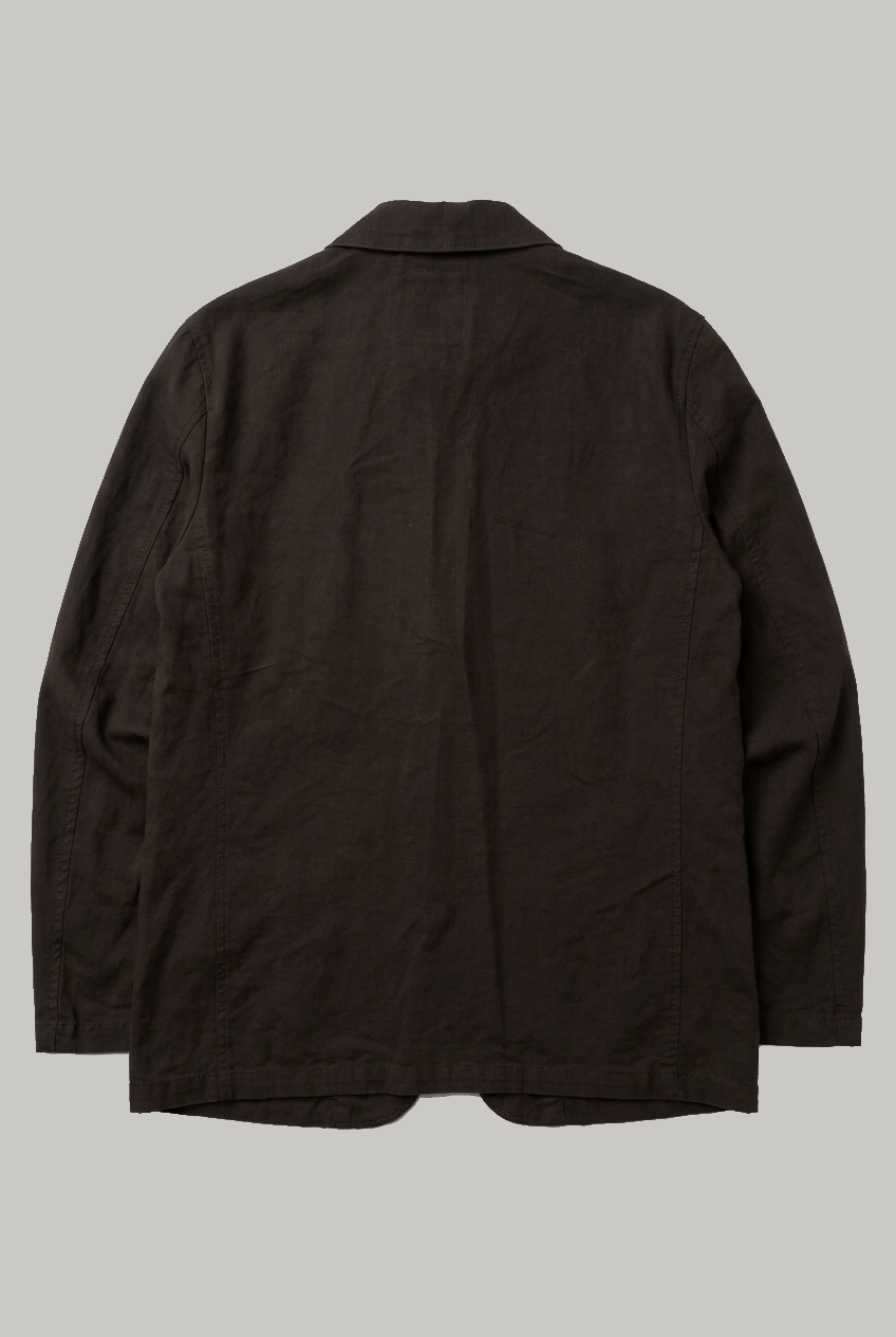 The Pearlman Casual Blazer - Chocolate Cotton Linen - Wear London