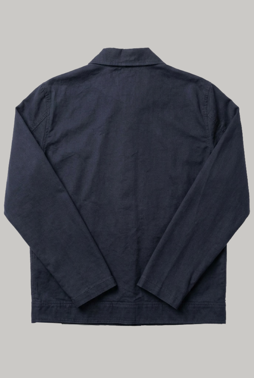 The Lutti Jacket - Navy Cotton Linen - Wear London