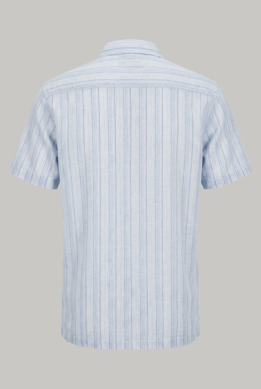 Bethnal Top Pockets  - Navy White Linen - Wear London