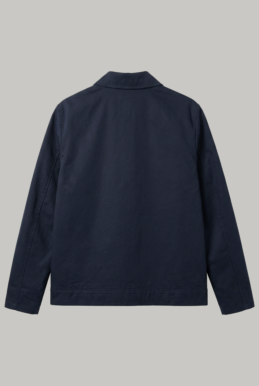The Lutti Jacket - Navy Cotton Nylon - Wear London