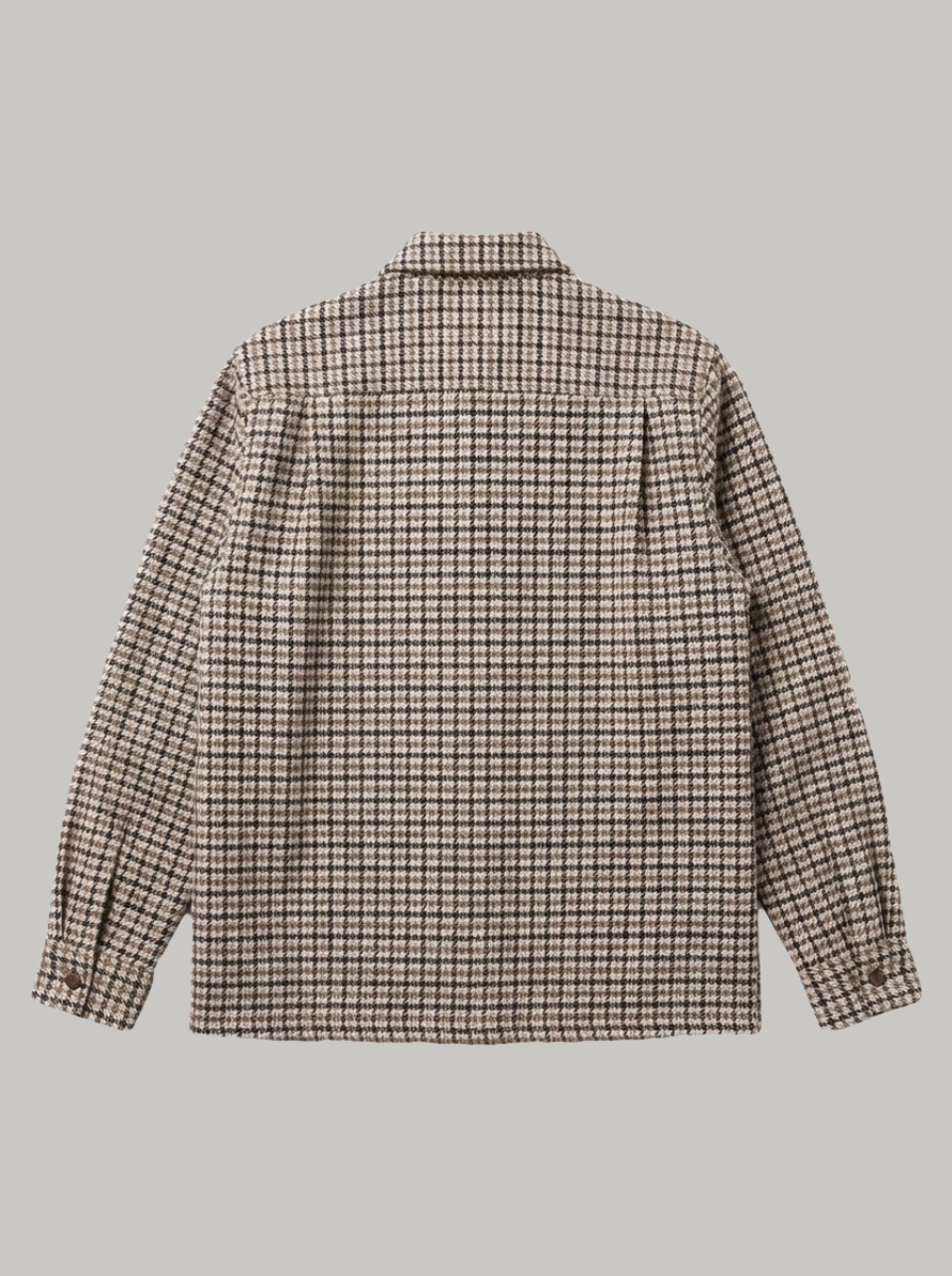 Angeles Long Sleeve Shirt - Sammy Choc Dogtooth - Wear London
