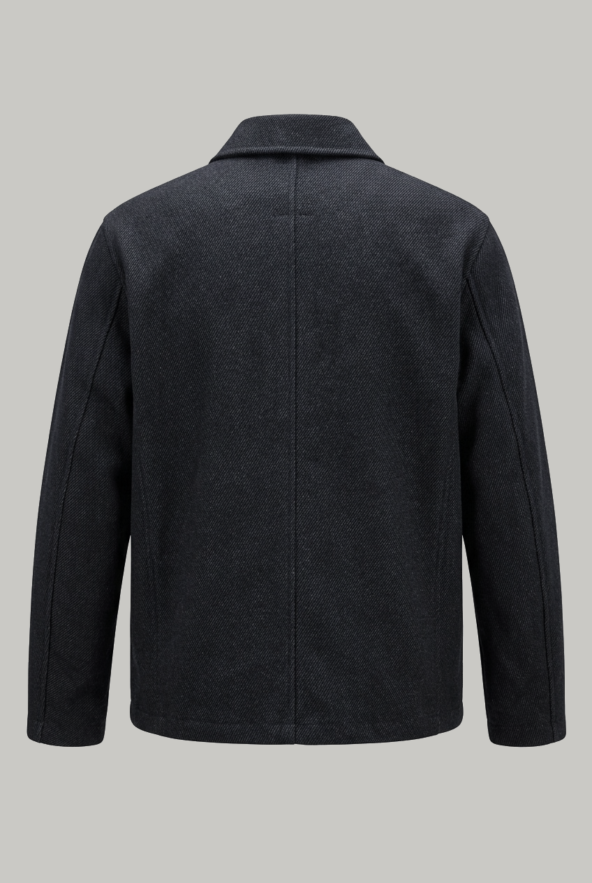Colts Zip Shacket - Charcoal Twill Moleskin - Wear London