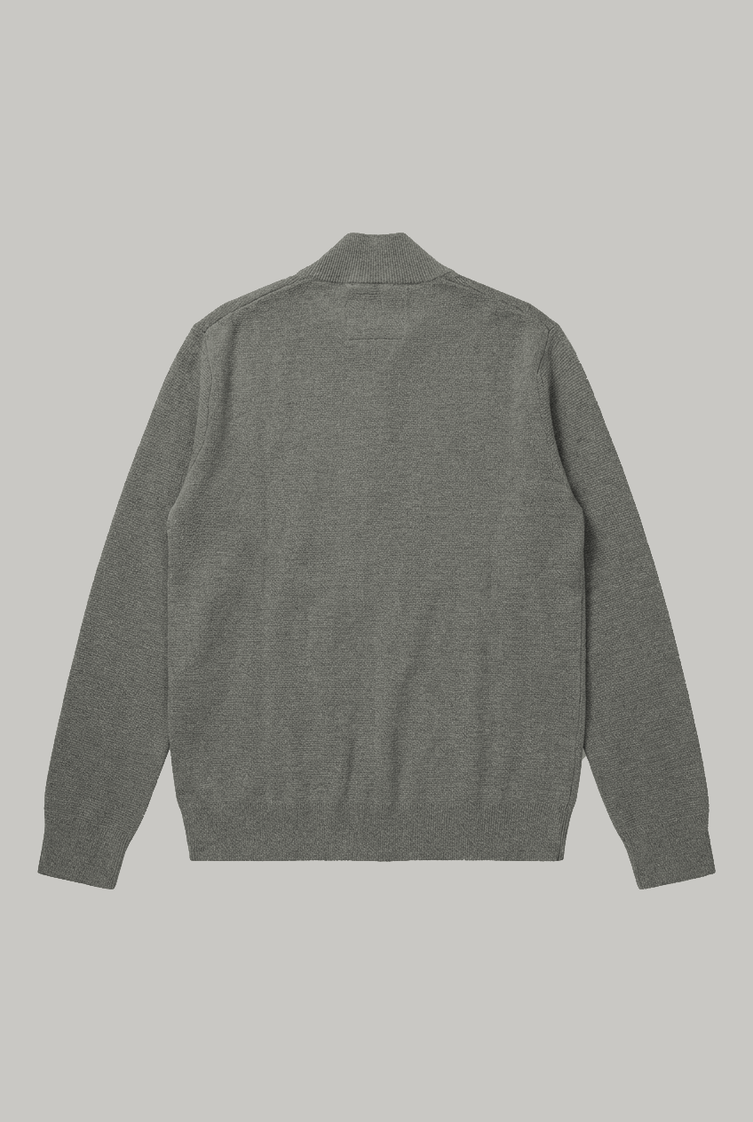Jimmy Quarter Zip - Grey White - Wear London