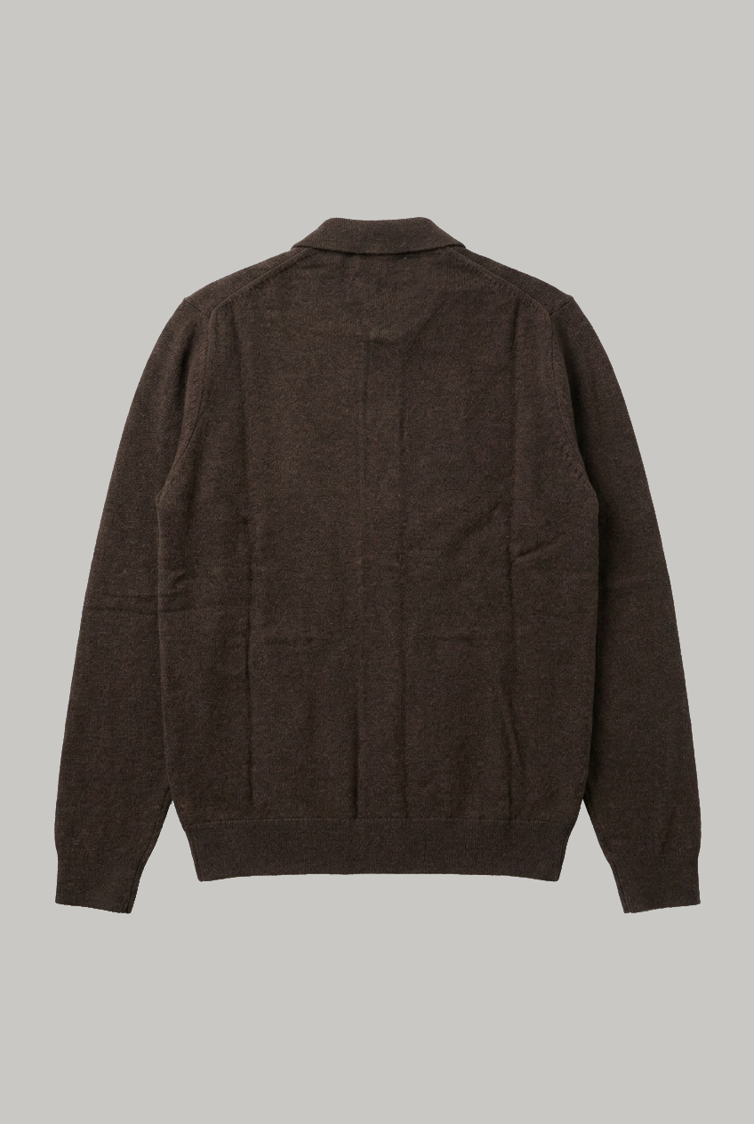 Tufnell- Cardigan Pockets Knitwear - Chocolate - Wear London