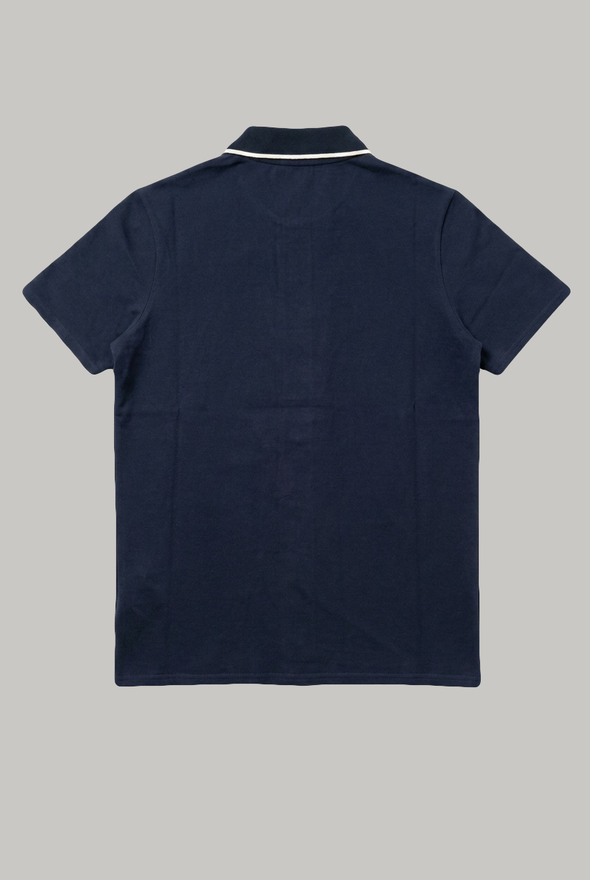 Alder - Full Button Polo - Navy Pique - Wear London