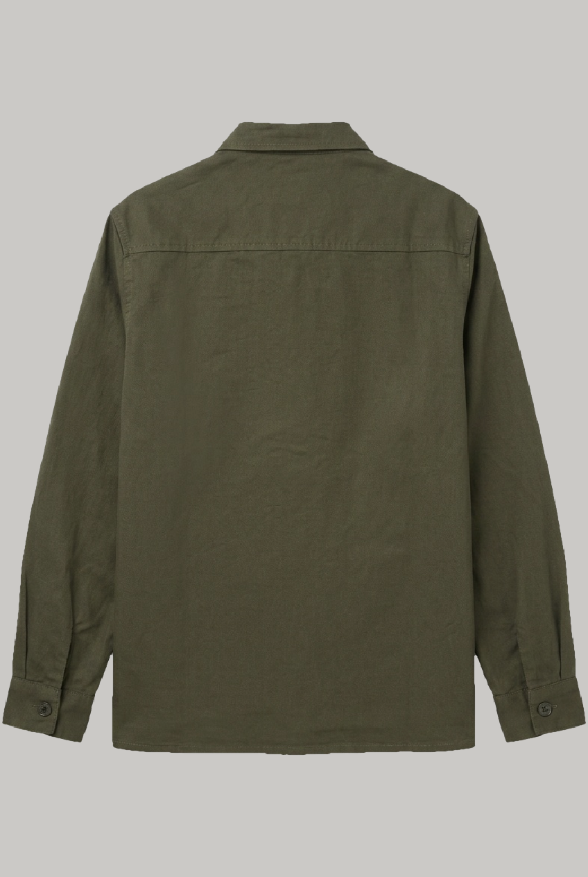 Bart Overshirt - Olive  Cotton Linen - Wear London