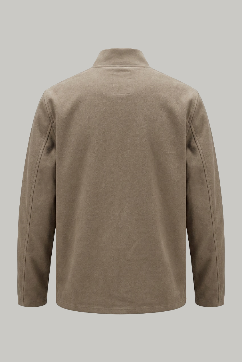 Aldgate Baseball Shacket - Mushroom Moleskin - Wear London