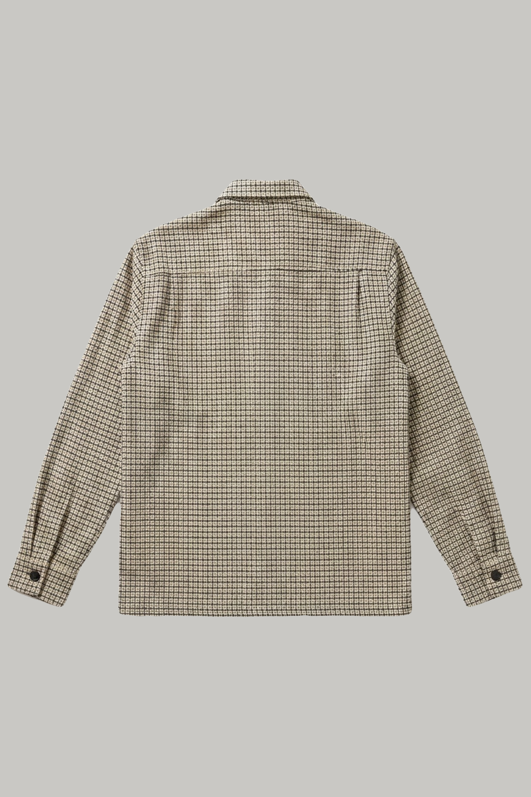 Angeles Long Sleeve Shirt - Sammy Navy Dogtooth - Wear London