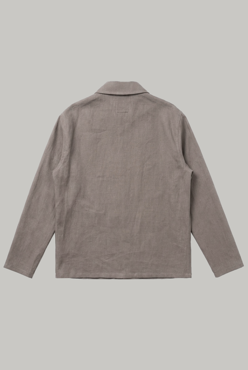 Southend Shacket - Stone Cotton Linen - Wear London