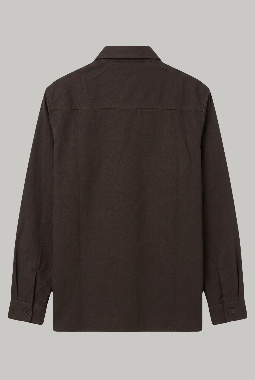 Bart Overshirt - Chocolate Cotton Linen - Wear London