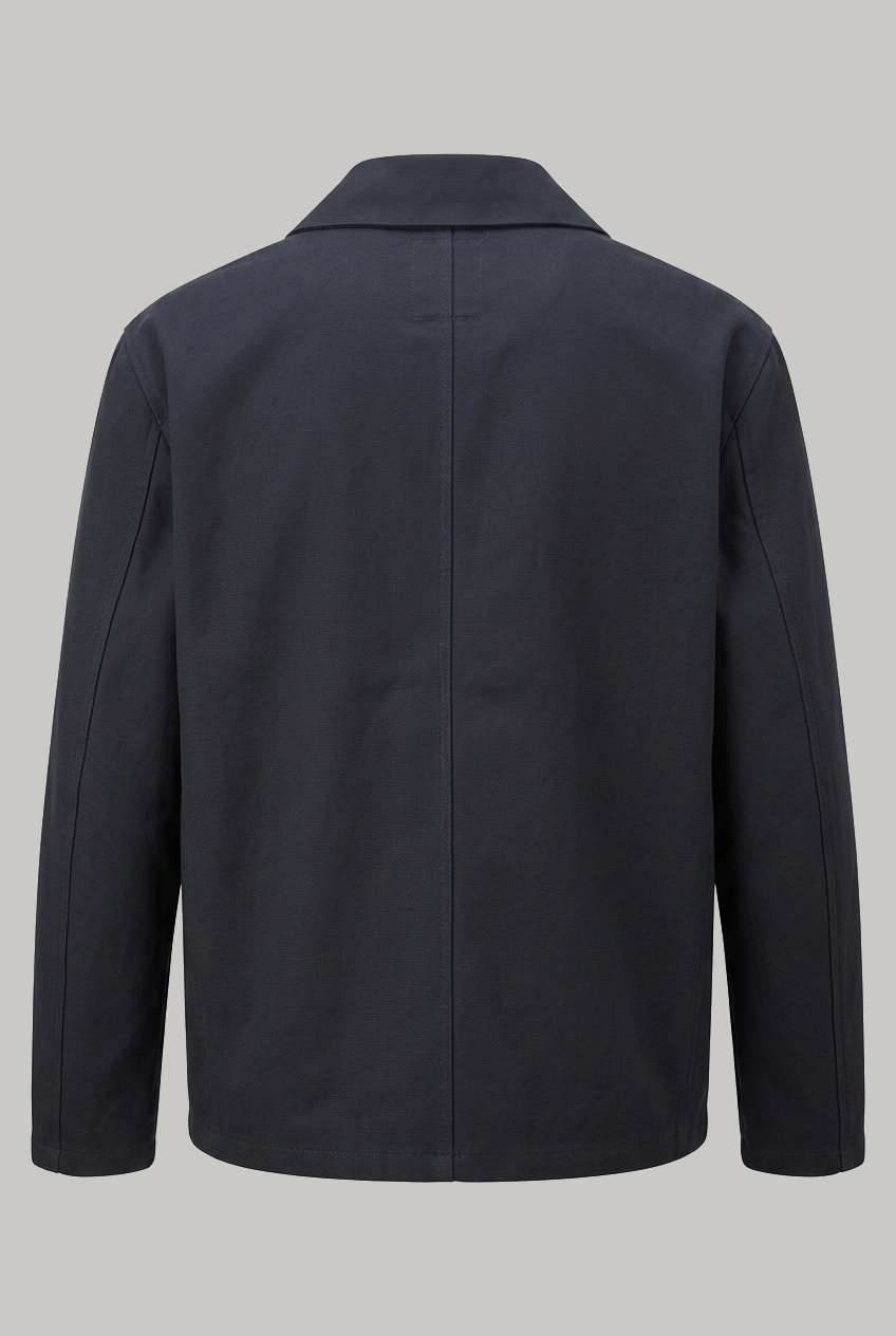 Colts Zip Shacket Unlined - Charcoal Coated Canvas Tinto - Wear London