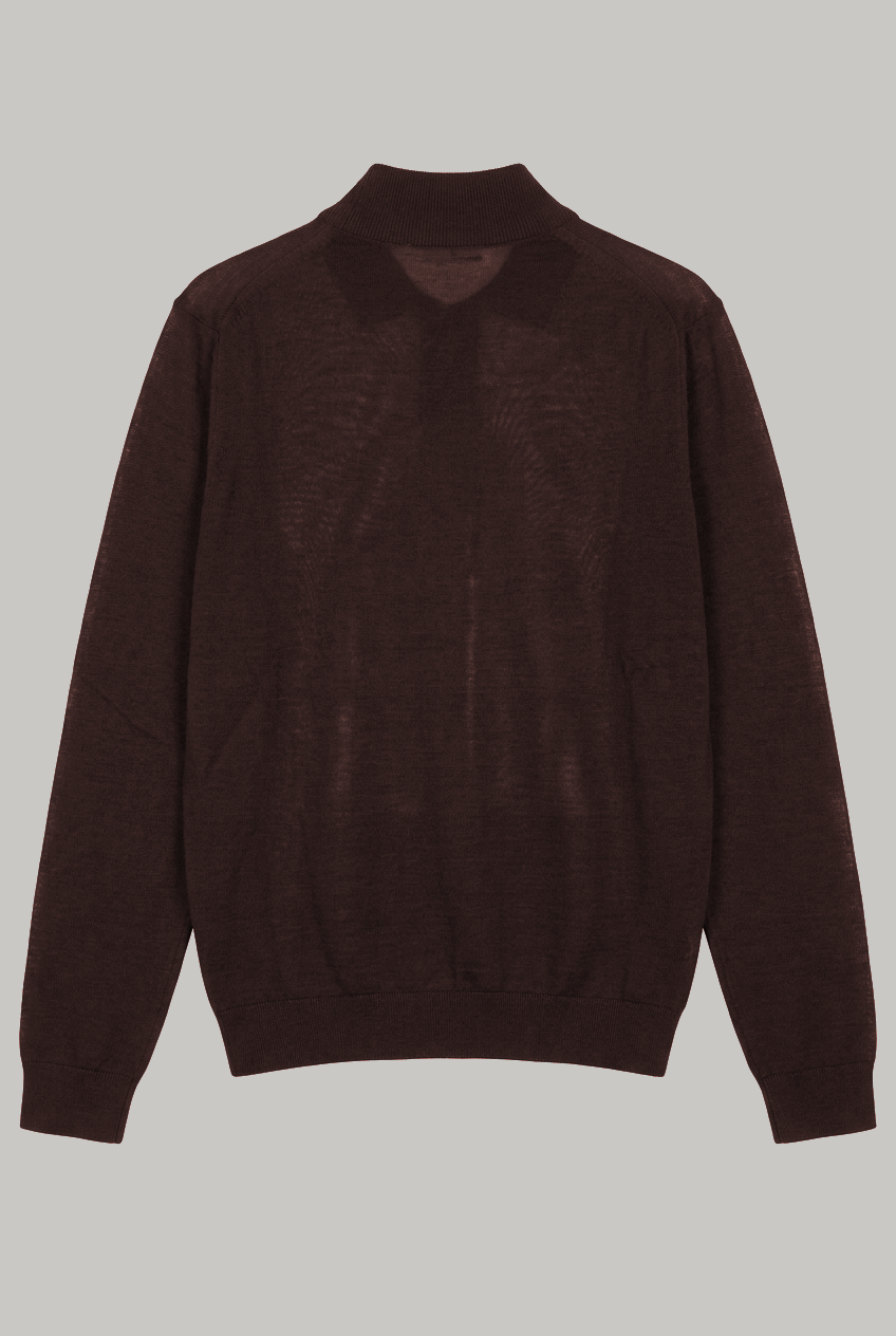 Farringdon - Quarter Zip Knitwear - Burgundy - Wear London