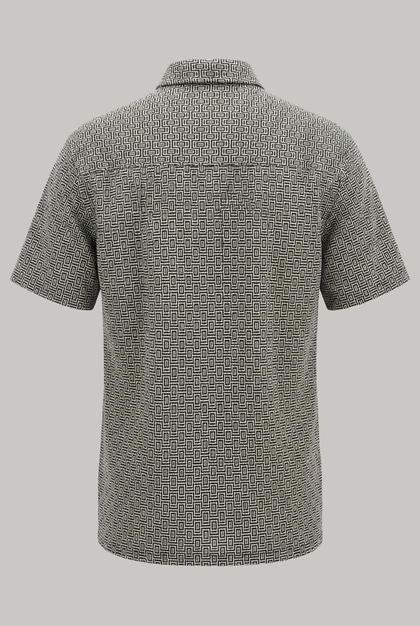 Bethnal Short Sleeve Shirt - Black Diagonal Marcel - Wear London