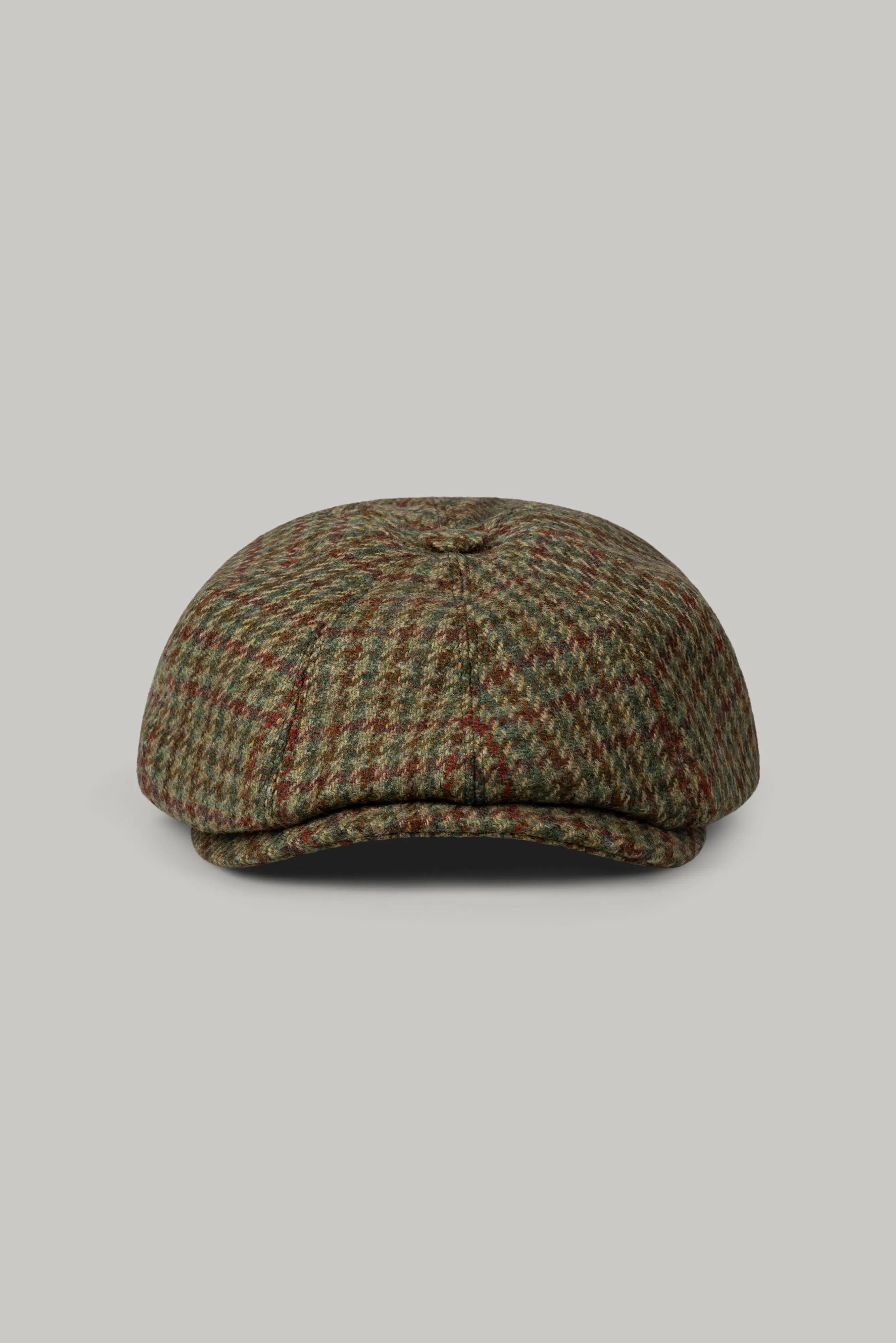 Baker Boy Hat - Beige Wool Check 4321 - Wear London