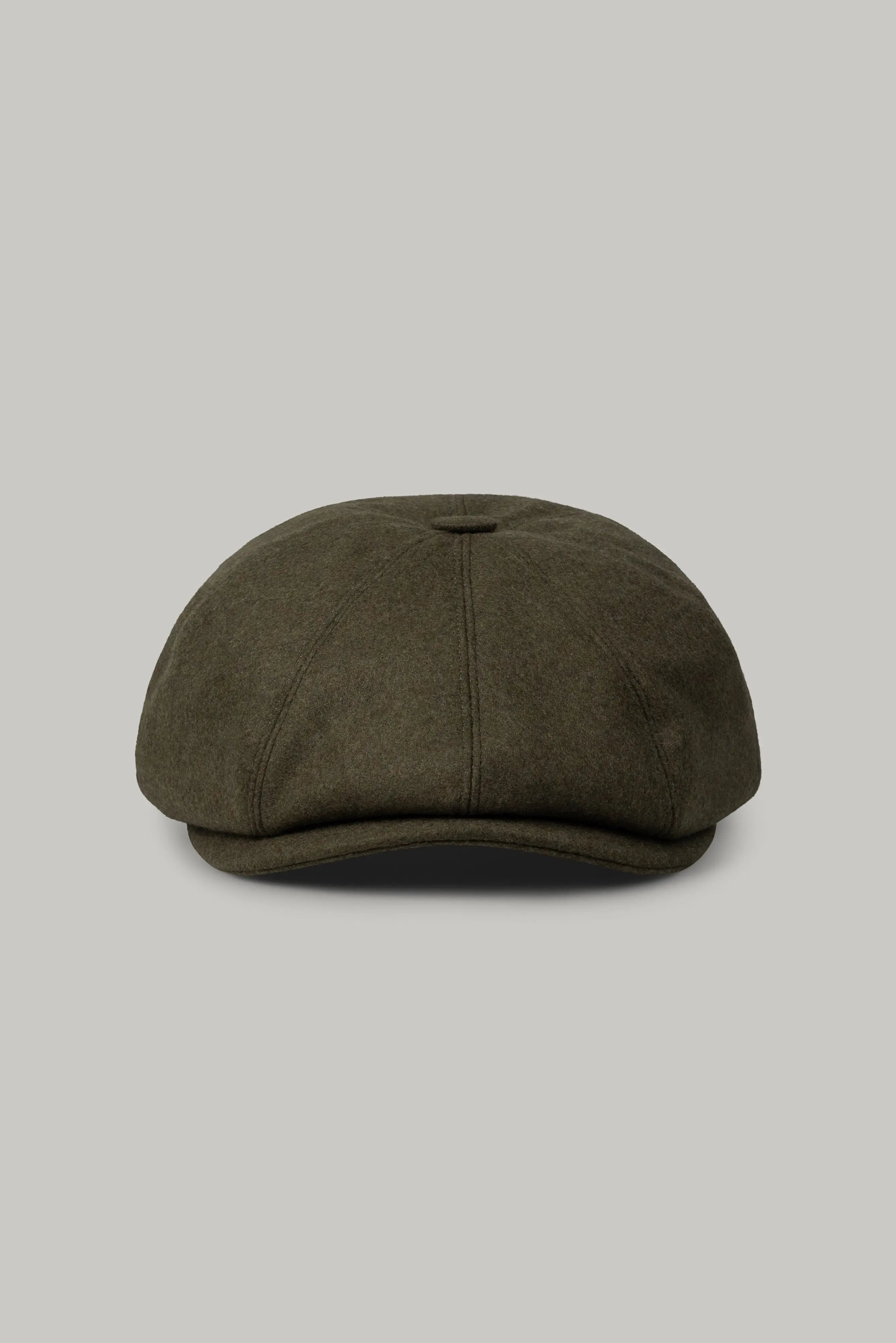 Olive green newsboy cap on sale