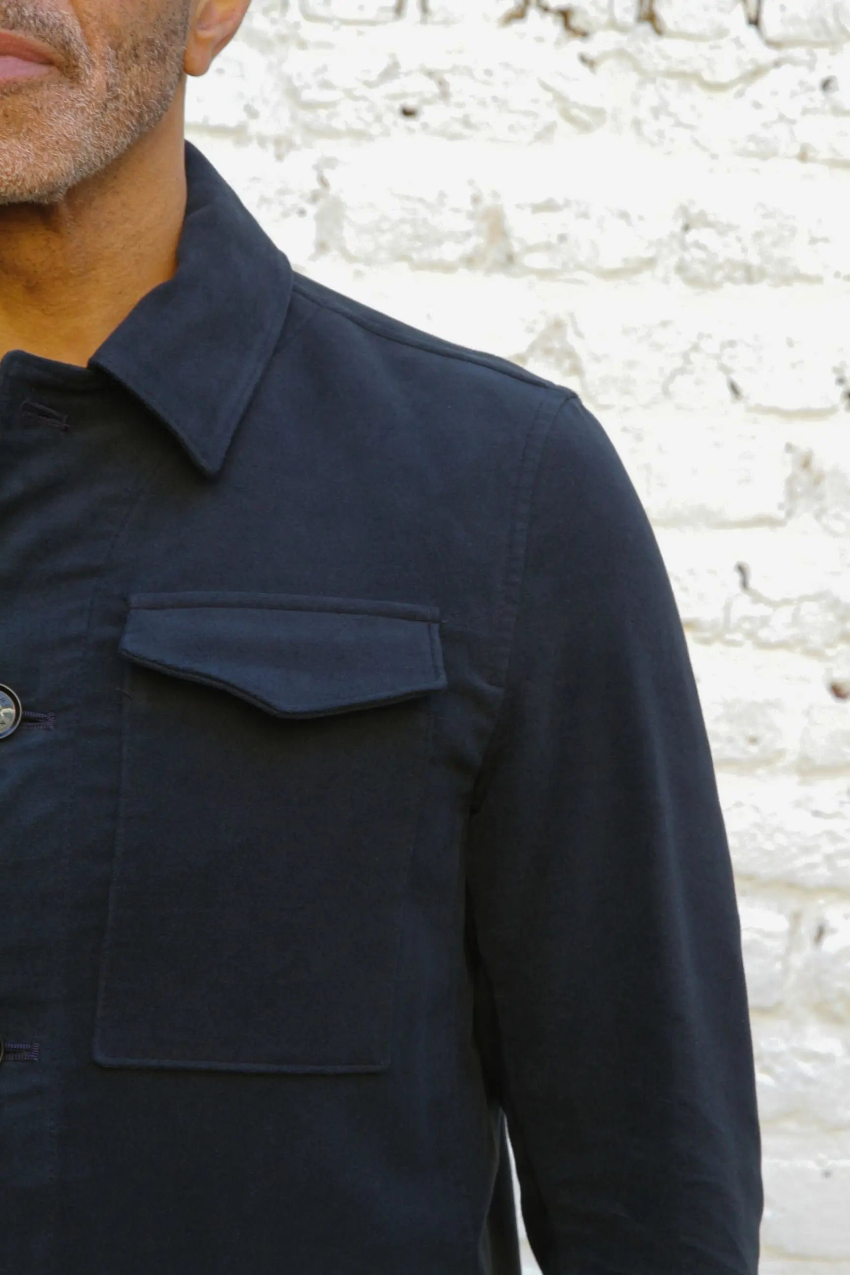 Baker Four Pocket Jacket - New Navy Moleskin - Wear London