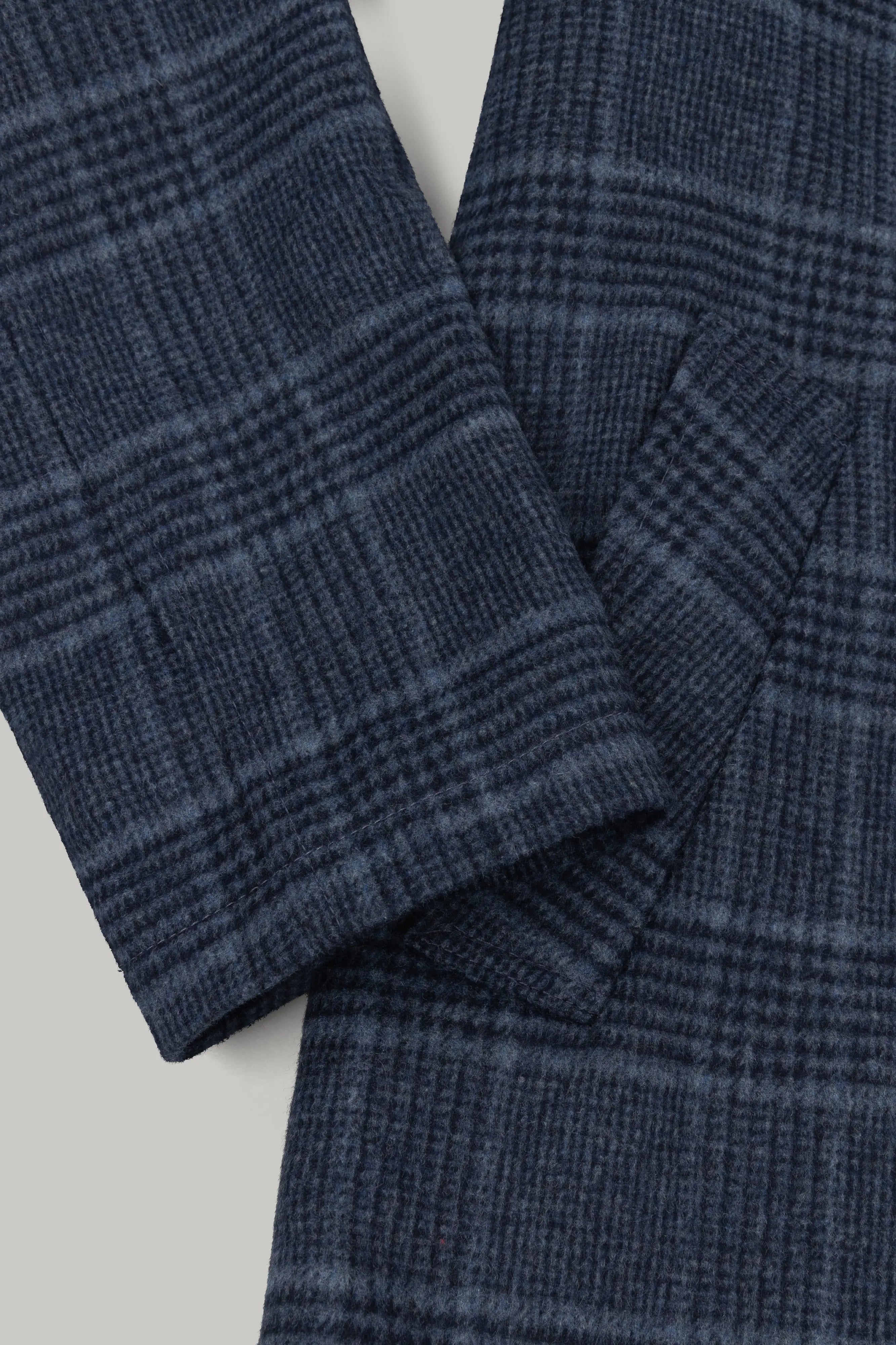 Bank Wool Mac - Navy Check - Wear London